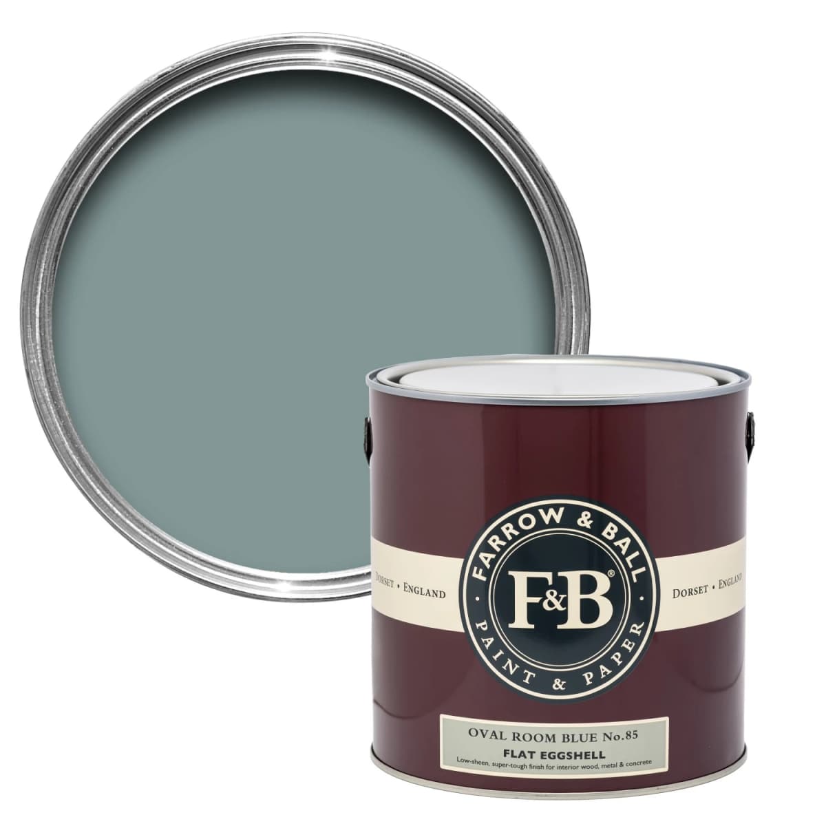 Farrow&Ball Flat Eggshell Oval Room Blue No.85 - 5L