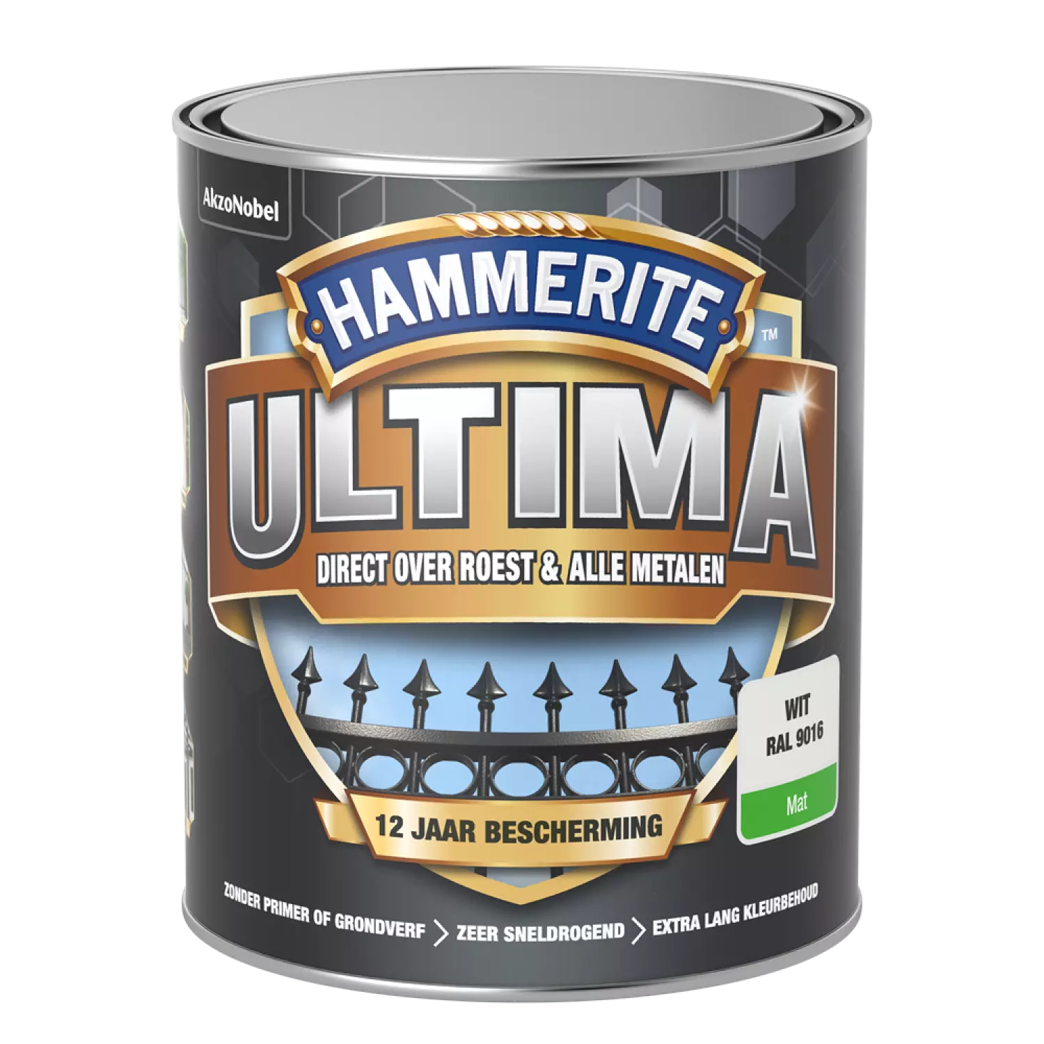 Hammerite Ultima Mat - Verkeerswit - 0,75L