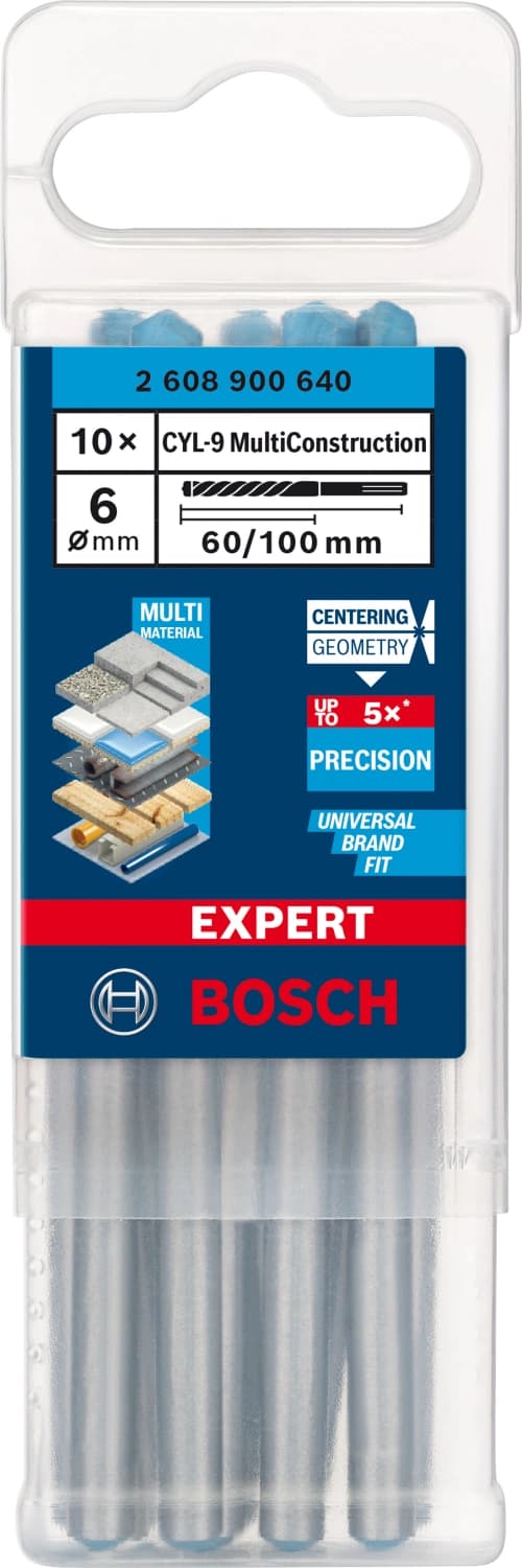 Bosch 2608900640 EXPERT Universeelboor CYL-9 MultiConstruction - 6x60x100mm (10st) thumbnail 2
