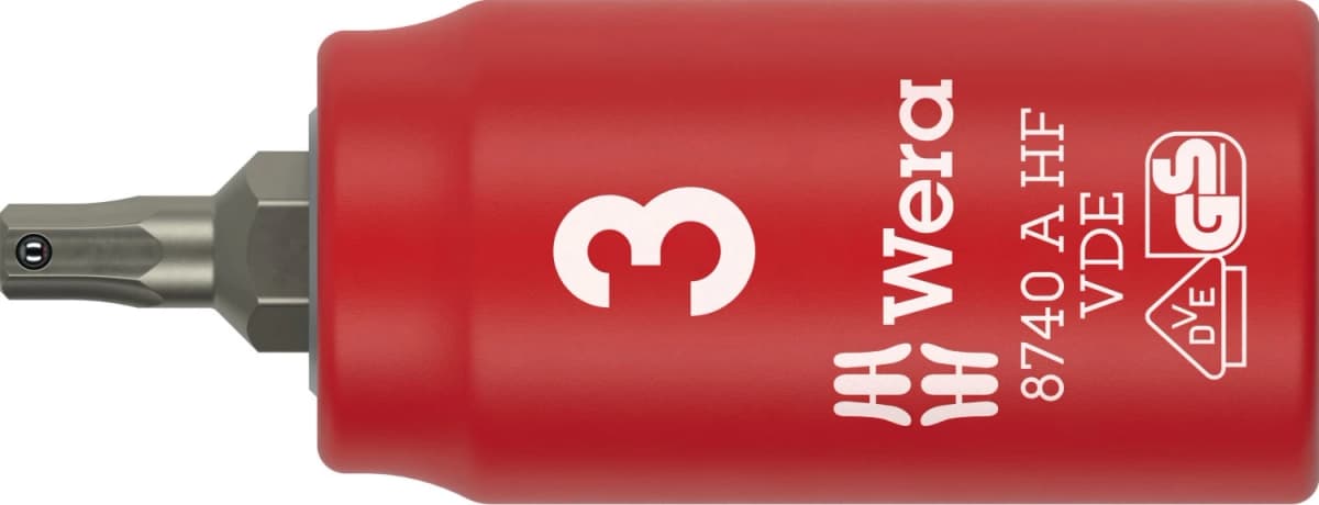 Wera 05005900001 8740 B VDE HF Zyklop Bitdop Geïsoleerd - 1/4"- 3mm