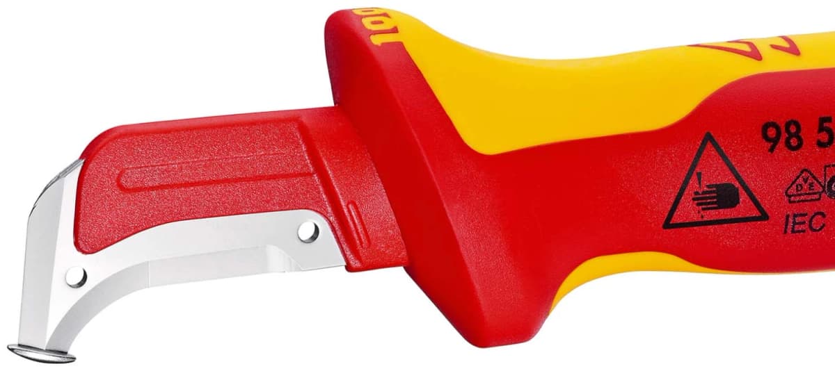 Knipex 98 55 Kabelmes VDE - 180mm - Incl. Glijschoen thumbnail 3