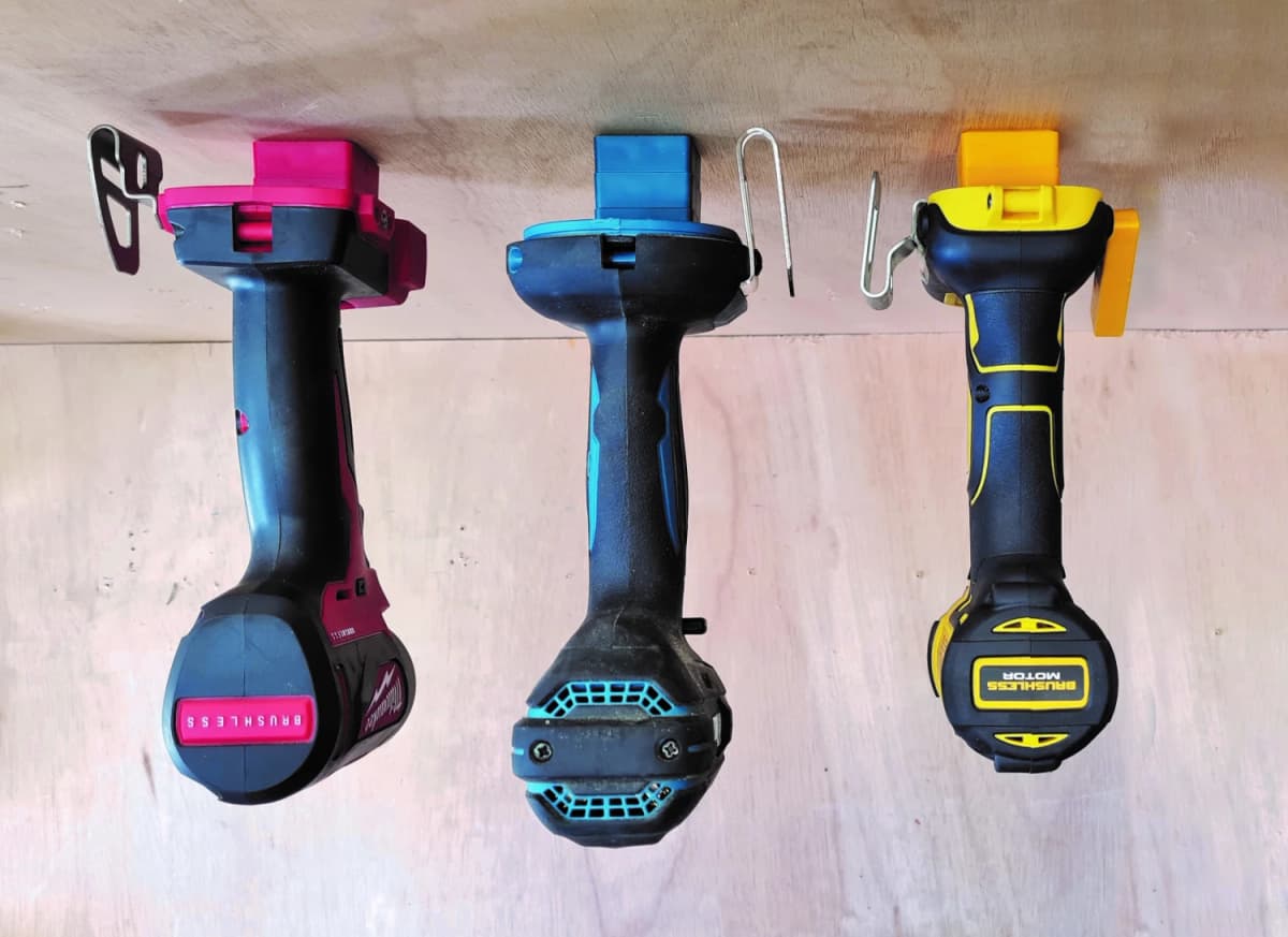 StealthMounts TMSPACE-BLU-6 Tool Mount Spacer Blocks Afstandhouder Voor Machinehouders - 12mm - Voor Makita LXT - Blauw - 6 Stuks thumbnail 2