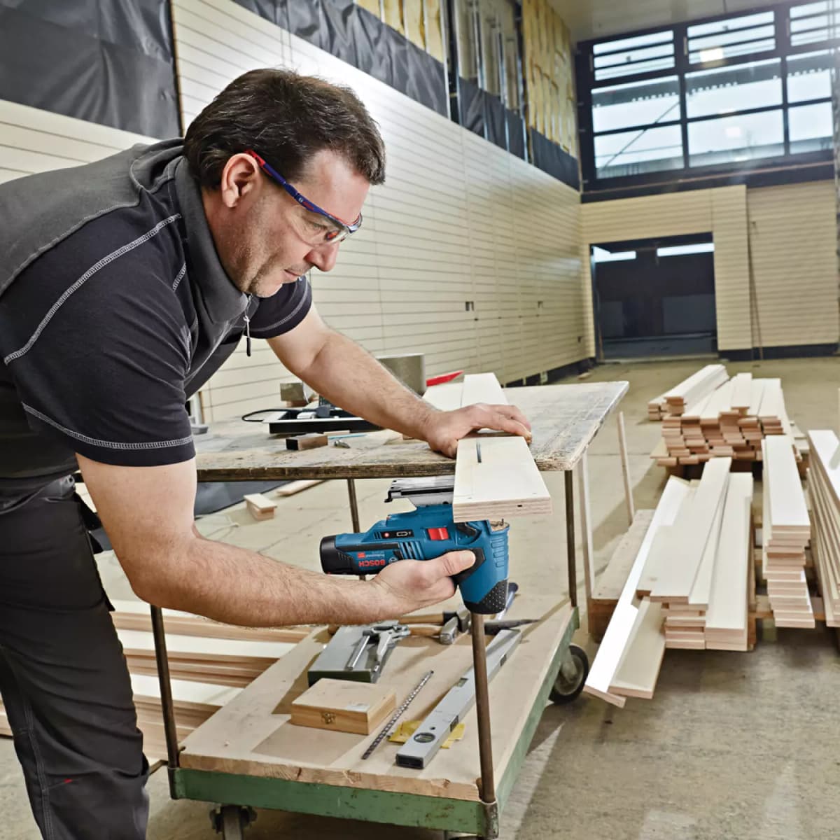 Bosch GST 12V-70 12V Li-Ion Accu Decoupeerzaag Set (2x 3.0Ah Accu) In L-Boxx - T-greep - Variabel thumbnail 3