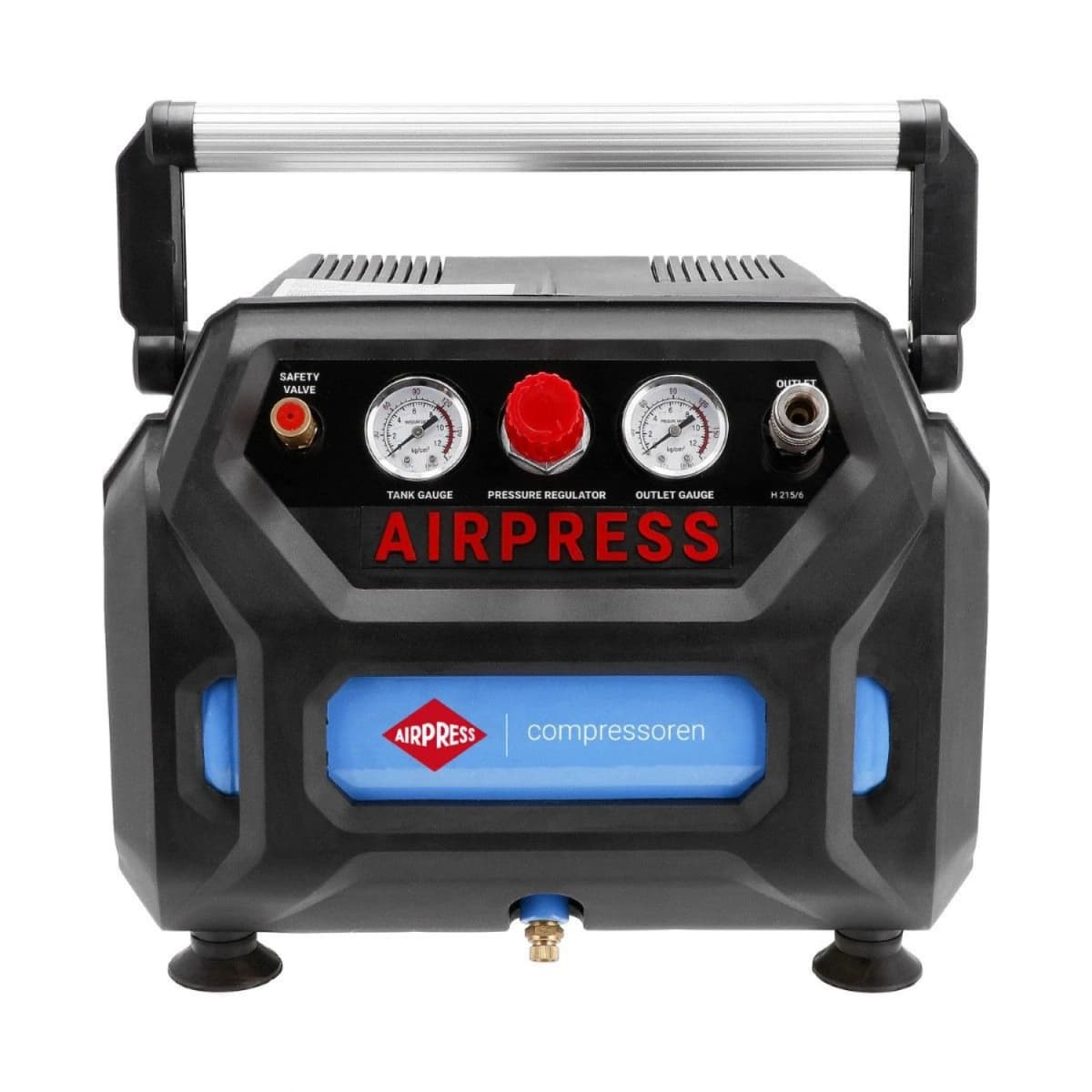 Airpress H 215-6 Compressor - Olievrij - 8bar - 92l/min - 6L thumbnail 2