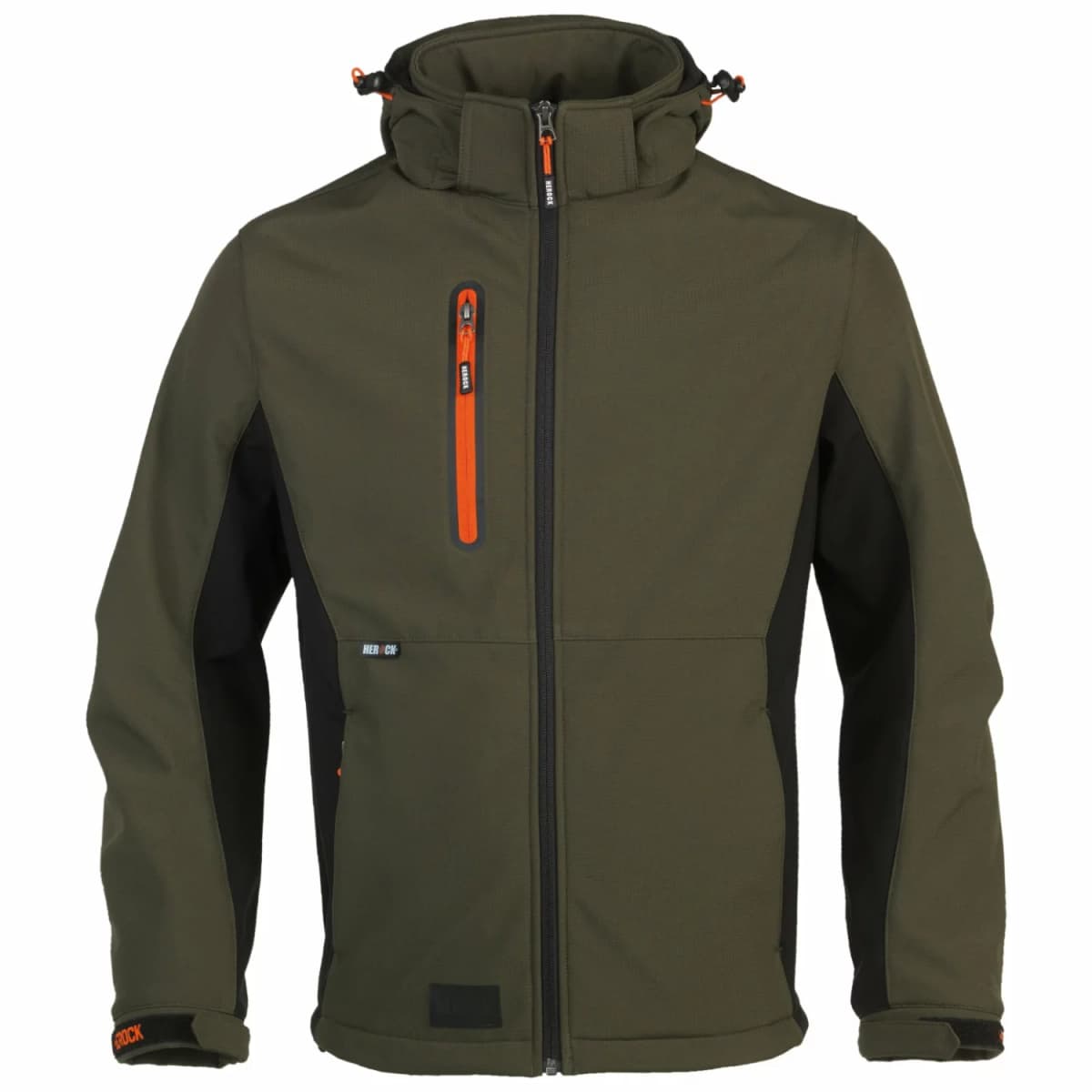 Herock Trystan Softshell Jas - Donker Kaki/Zwart - Maat XXXL - Experts