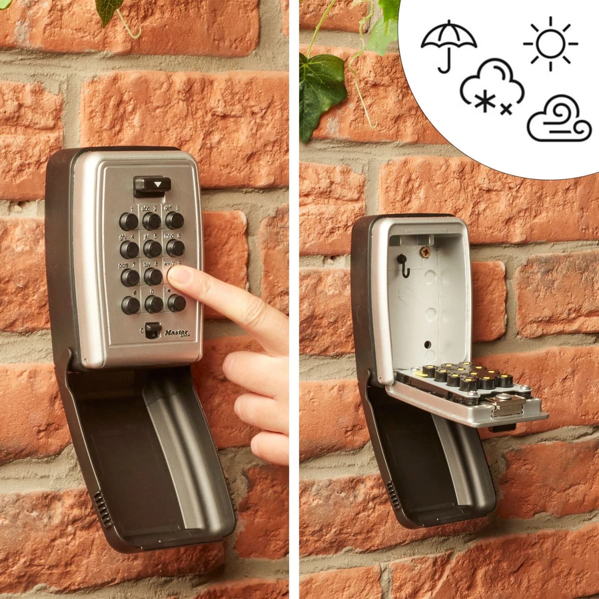 Master Lock 5423EURD Select Access® Sleutelkast Met Drukknop - Bevestiging Aan Muur thumbnail 3