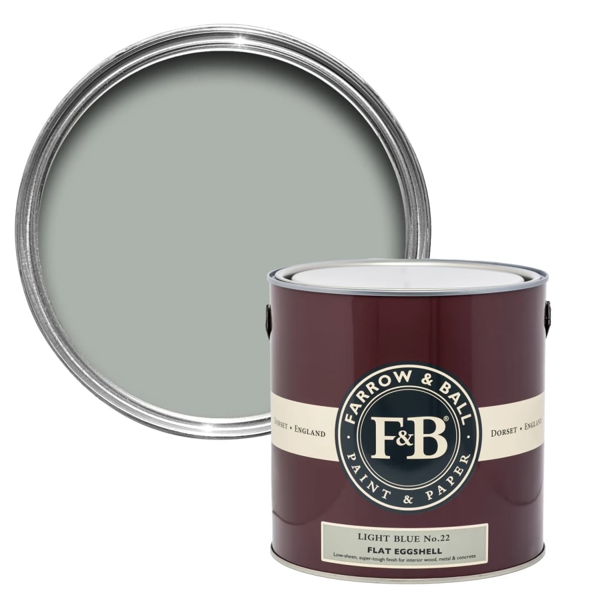 Farrow&Ball Flat Eggshell Light Blue No.22 - 750ml