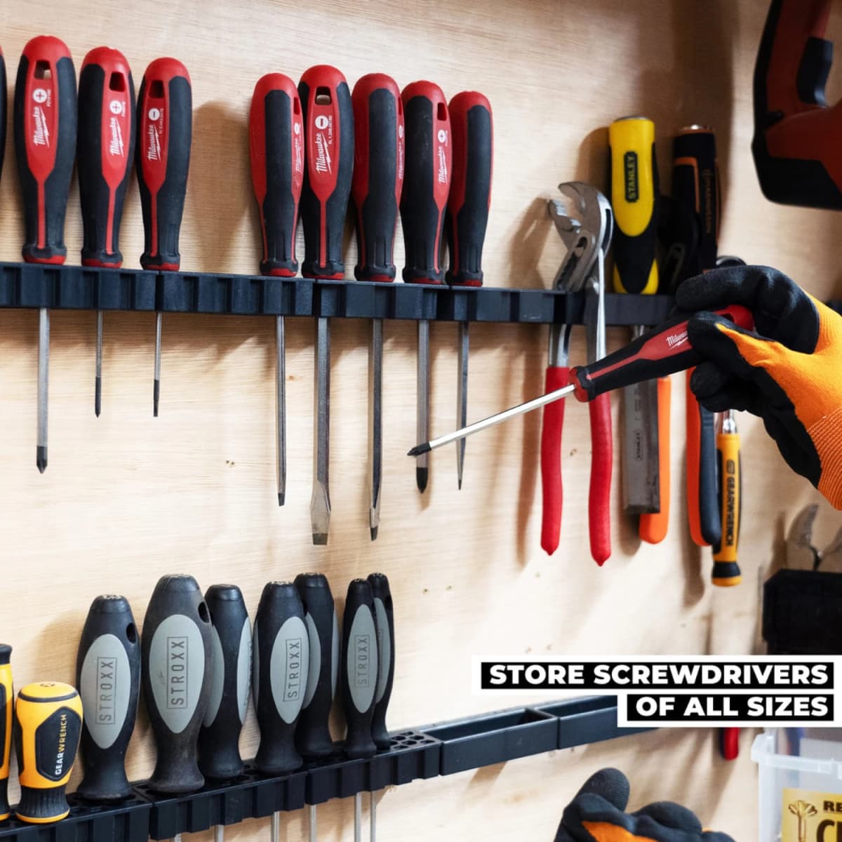 StealthMounts WH-BLK-SD-4 Wandhouder Set Voor Schroevendraaiers - Zwart - 4 Stuks thumbnail 3