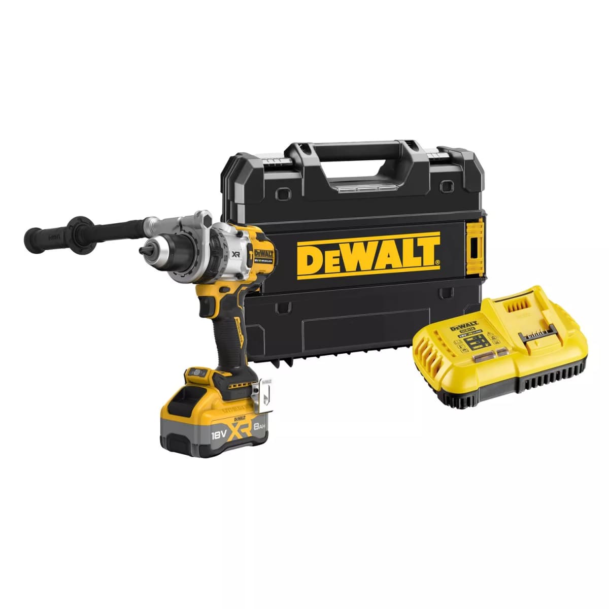 DeWALT DCD1007WW1T 18V Li-ion Accu Klopboor-/schroefmachine Set (1x 8.0Ah Accu) In TSTAK - 169Nm