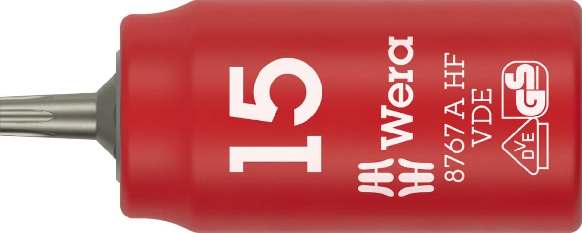 Wera 05005920001 8767 C VDE HF TORX® Zyklop Bitdop Geïsoleerd - 1/4"- TX 15