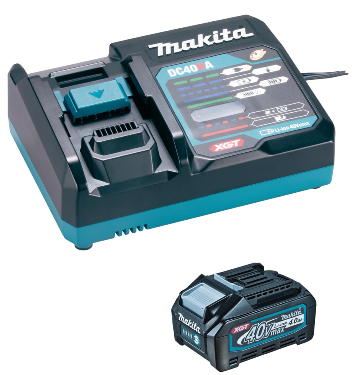 Makita 191J65-4 40V XGT Li-ion Accu Starterset (1x 4.0Ah) + Lader thumbnail 2