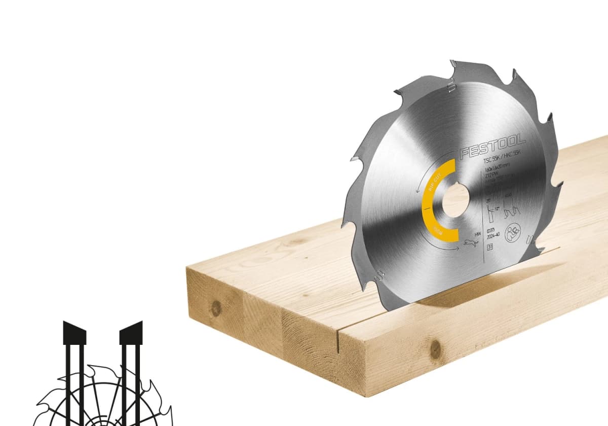 Festool HW 160x1,6x20 PW12 Cirkelzaagblad Wood Rip Cut 160x1,6x20 thumbnail 2