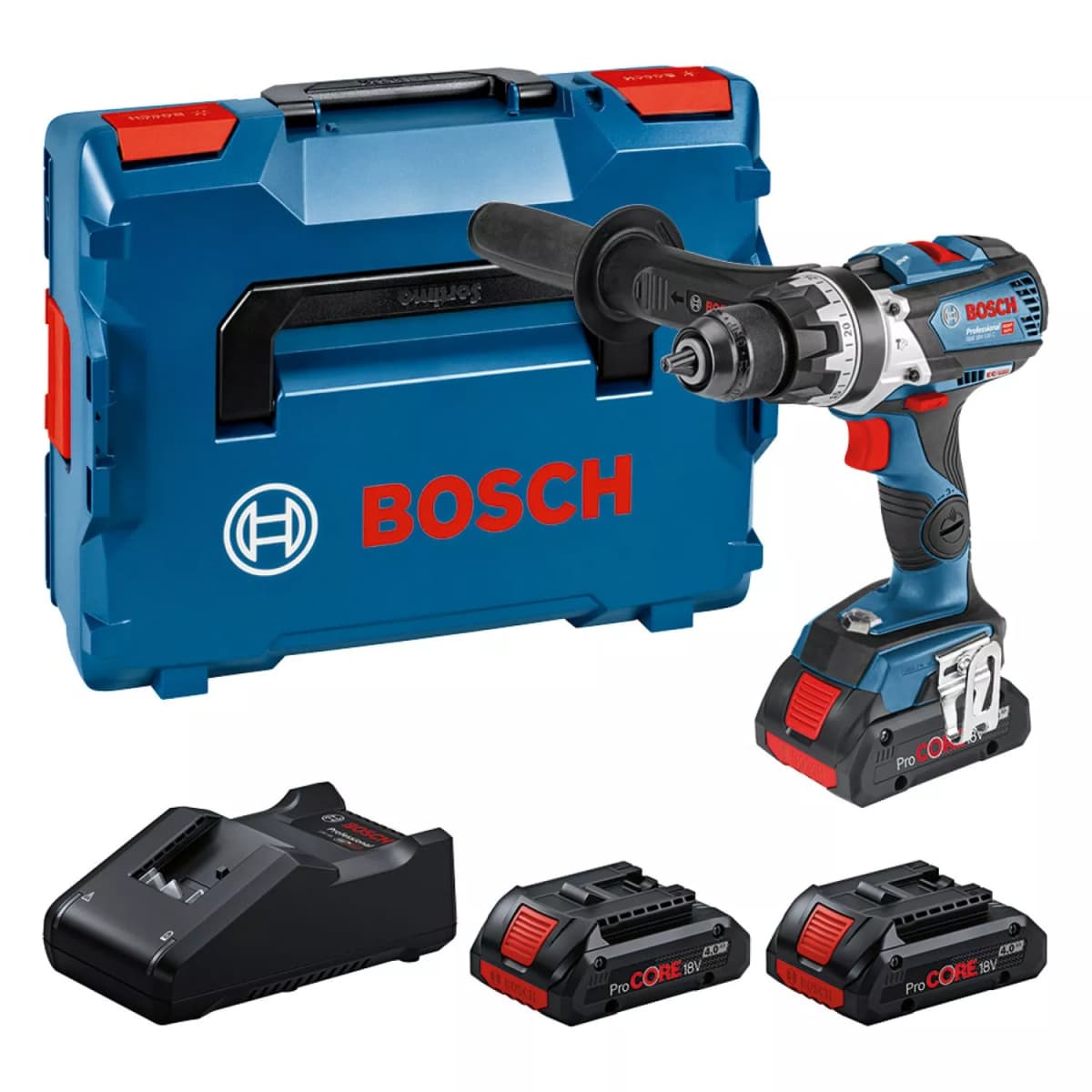 Bosch GSB18V-110 18V Li-ion Accu Schroefboormaachine Set (3x 4Ah Accu) In L-Boxx