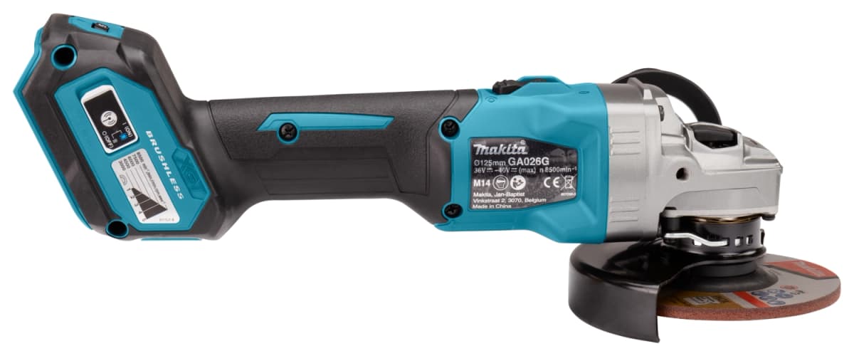 Makita GA026GZ XGT 40V Max Li-ion Accu Haakse Slijper Body - 125mm thumbnail 3
