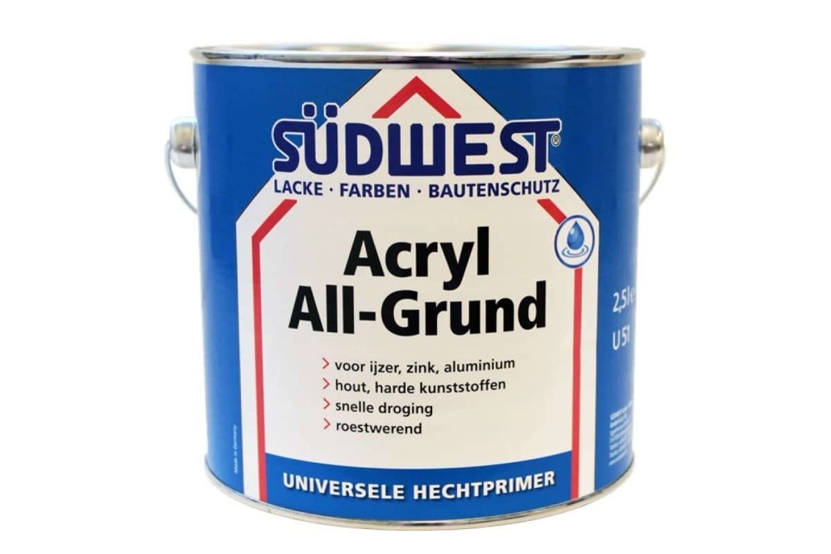 Südwest Acryl Allgrund U51 - Ral 9005 Zwart - 0,75L