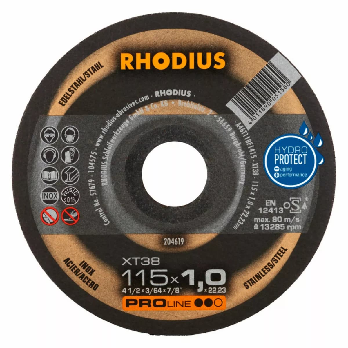 Rhodius 210747 XT38 Pack PROline Ll Doorslijpschijf Extra Dun 125x1,0x22,23 (10 St) thumbnail 2