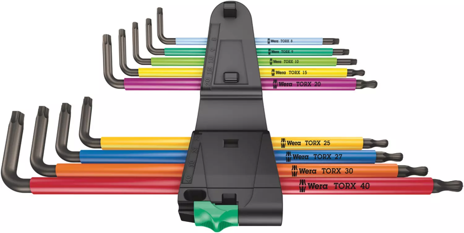 Wera 05024480001 967/9 TX XL Multicolour 1 9-delige Inbussleutelset - Lang - Torx thumbnail 2