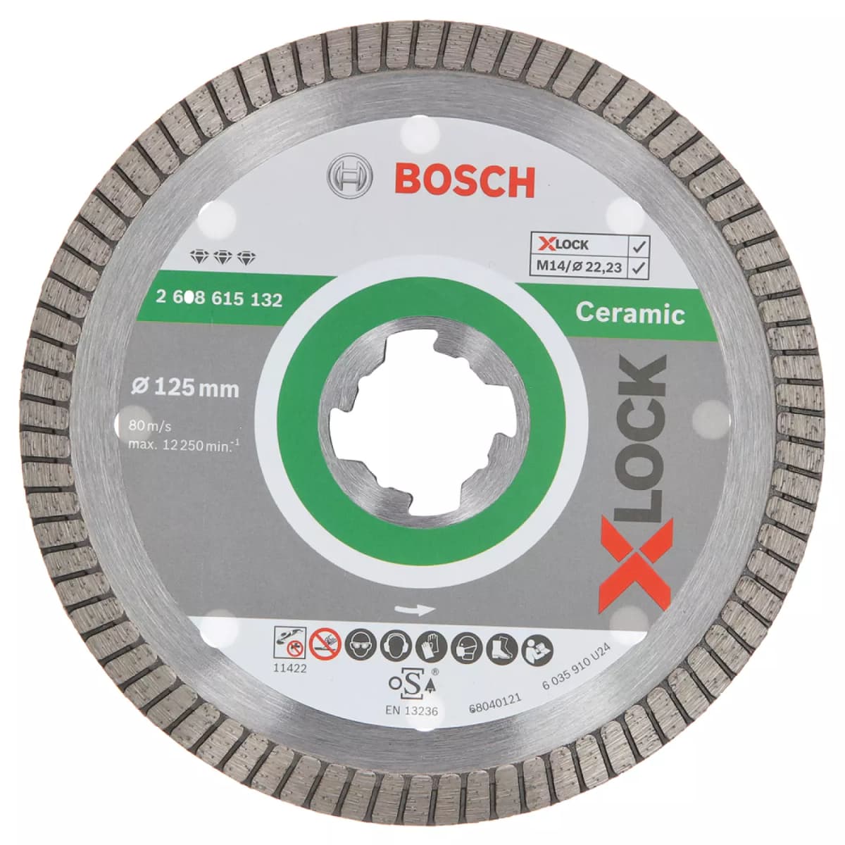 Bosch 2608615132 X-Lock Diamantschijf Best For Ceramic Extraclean Turbo - 125mm