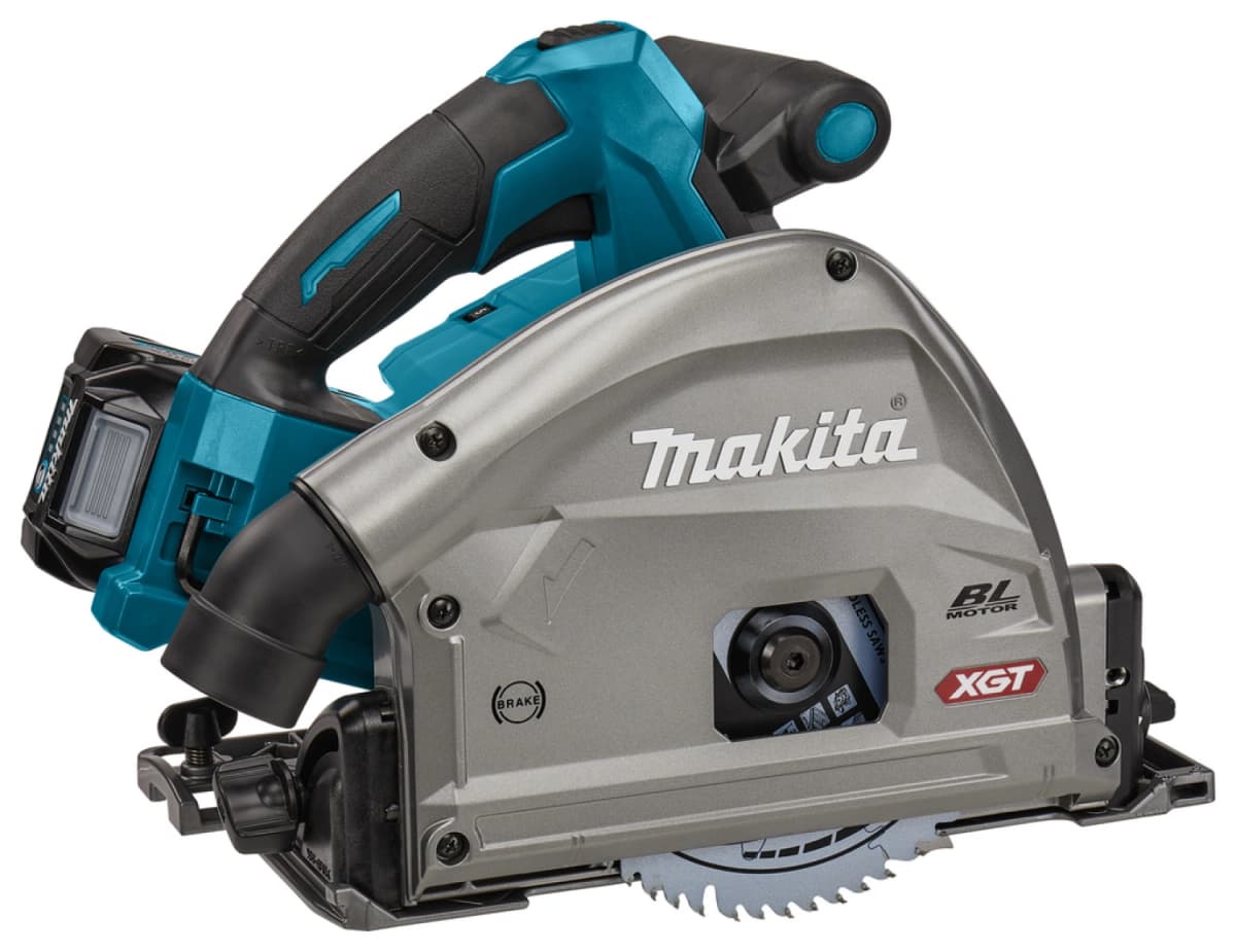 Makita SP001GZ04 XGT 40V Max Li-ion Accu Invalcirkelzaag Body In Mbox Met AWS Zender + 1 Geleiderail In Tas - 165mm thumbnail 2