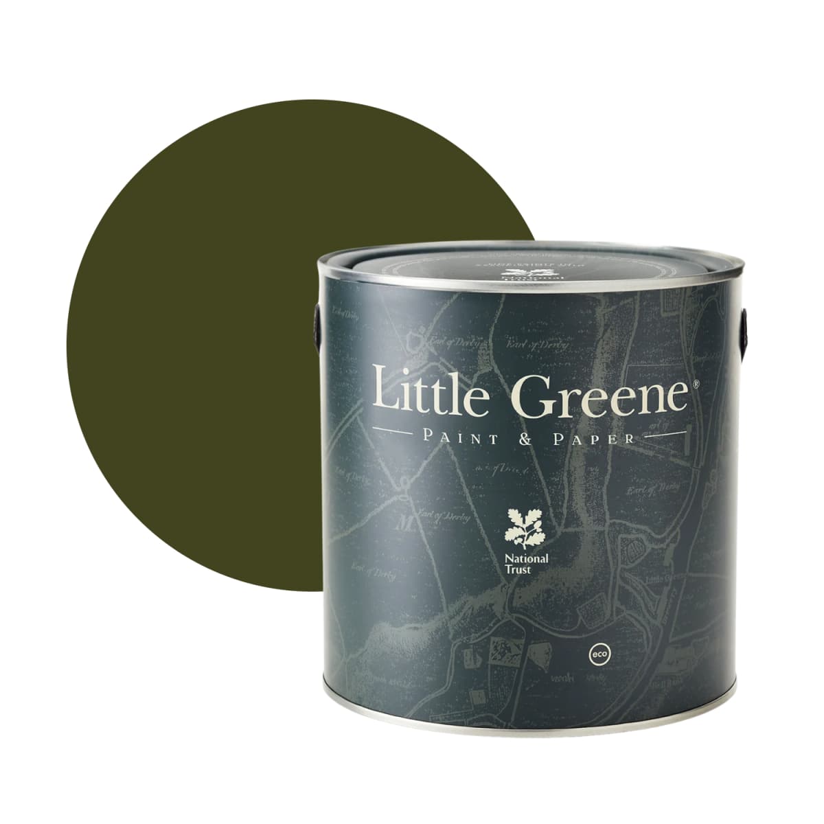 Little Greene Intelligent Eggshell - Olive Colour No. 72 - 1L