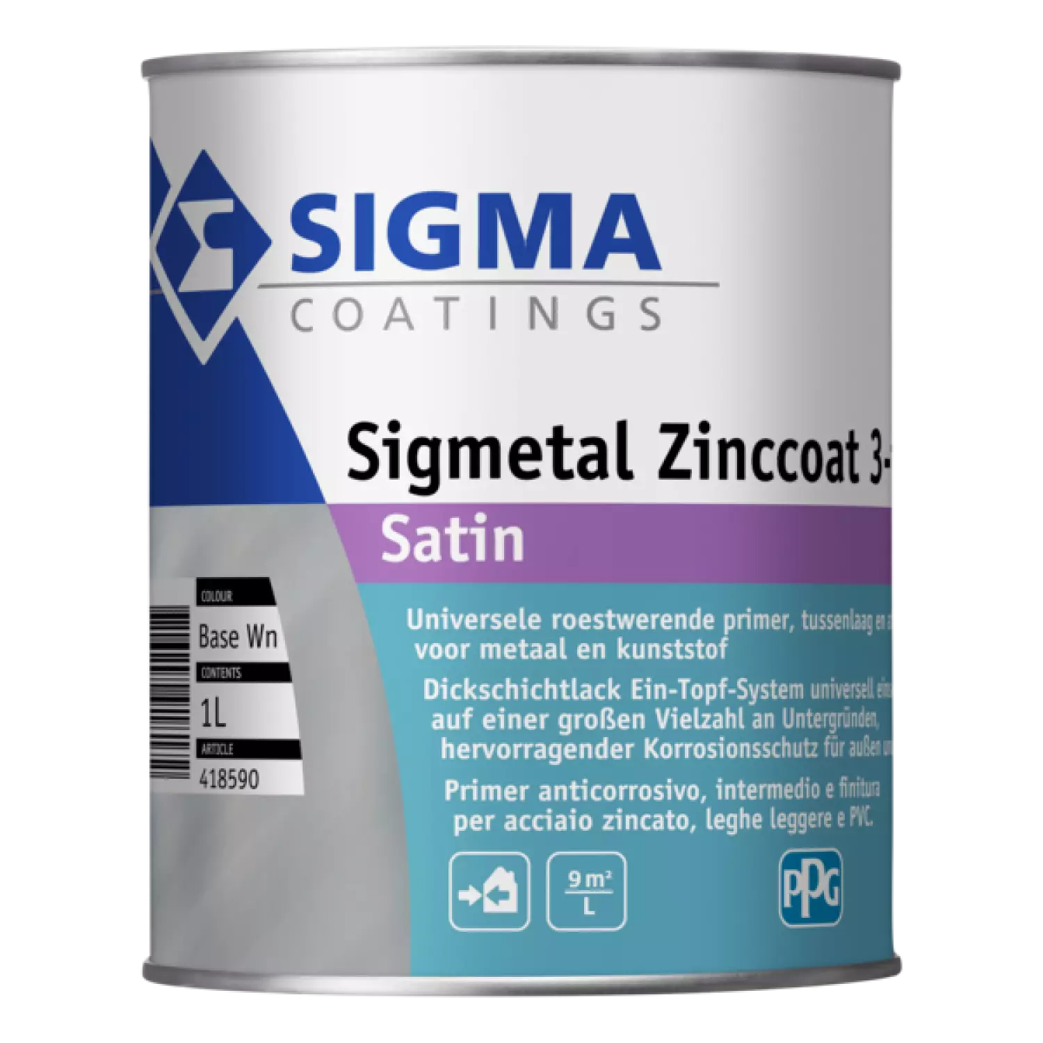 Sigma Sigmetal Zinccoat 3-in-1 Satin - 1L