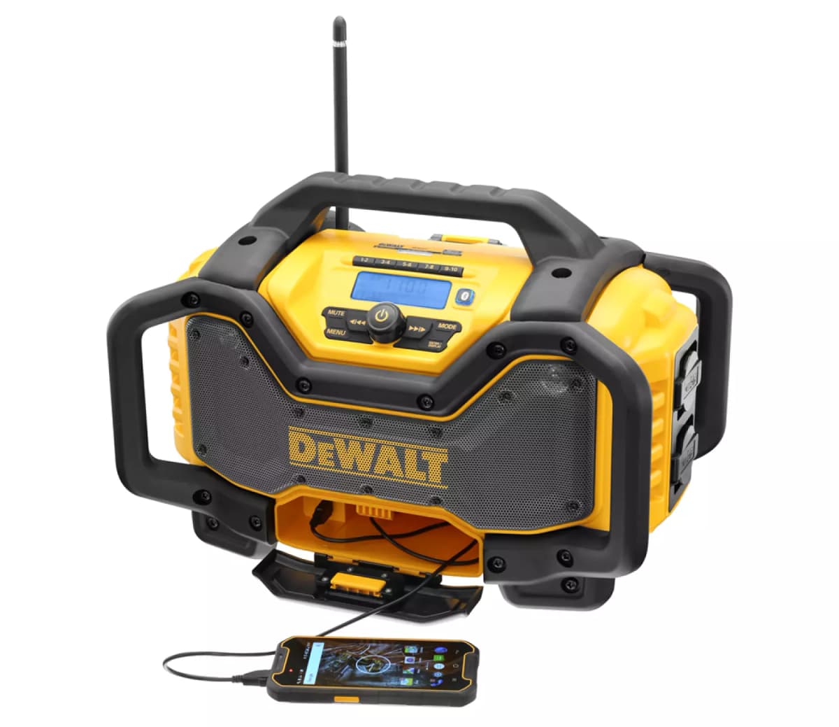 DeWALT DCR027-QW 18V Li-ion XR Accu DAB+ Bouwradio Met Oplaadfunctie - Werkt Op Netstroom&Accu thumbnail 2