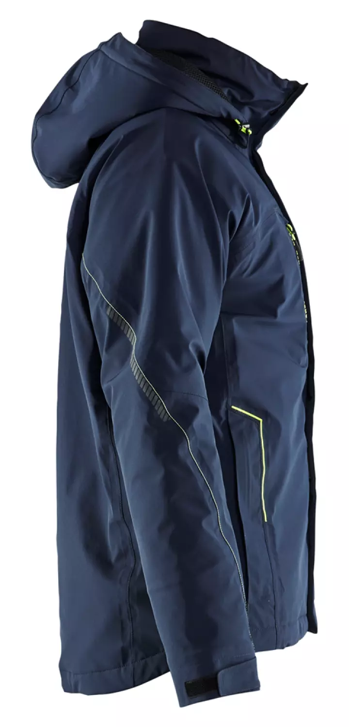 Blåkläder 4484 Lichtgewicht Winterjas 4-weg Stretch - Donker Marineblauw/High Vis Geel - M thumbnail 4