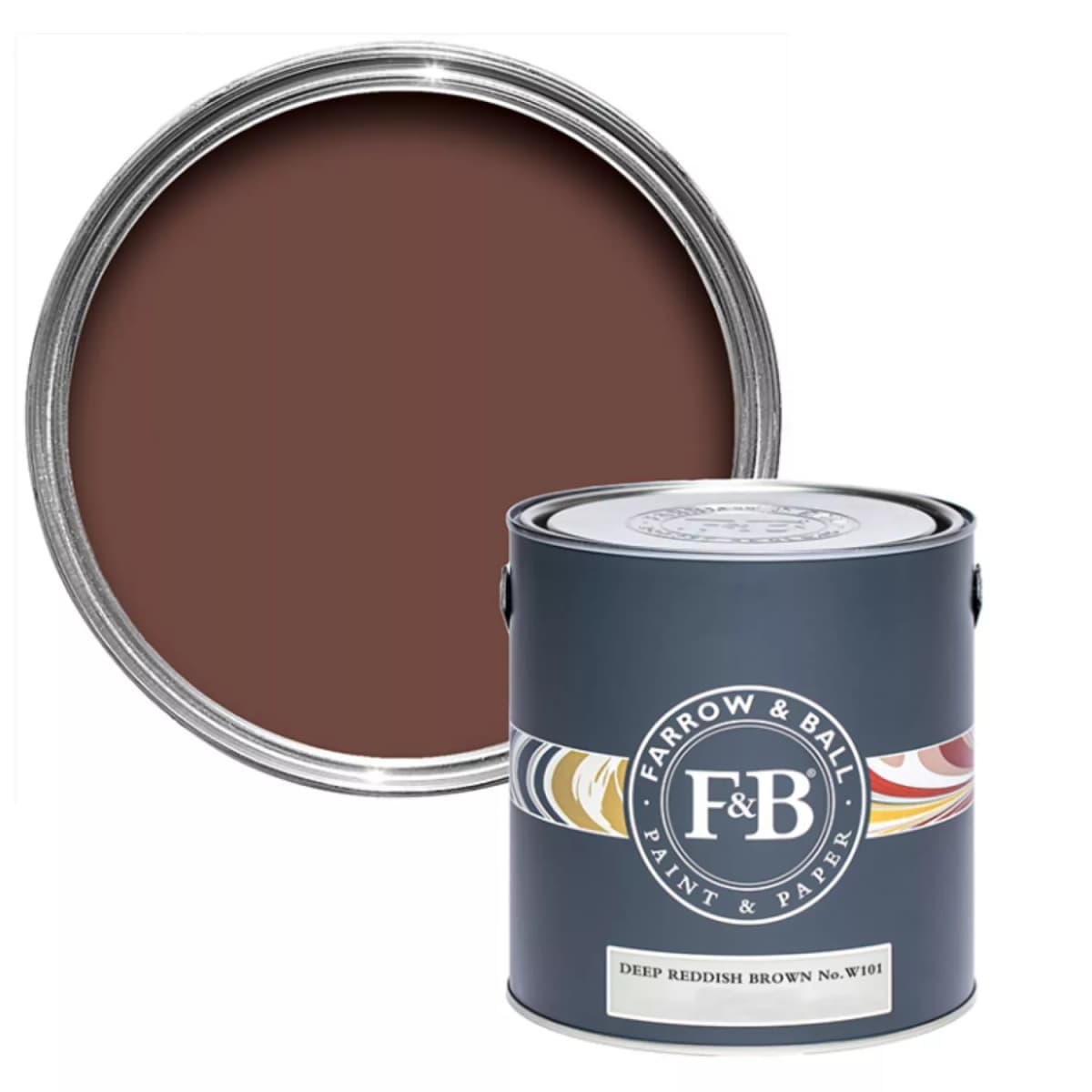 Farrow&Ball Flat Eggshell Deep Reddish Brown No.W101 - 0,75L