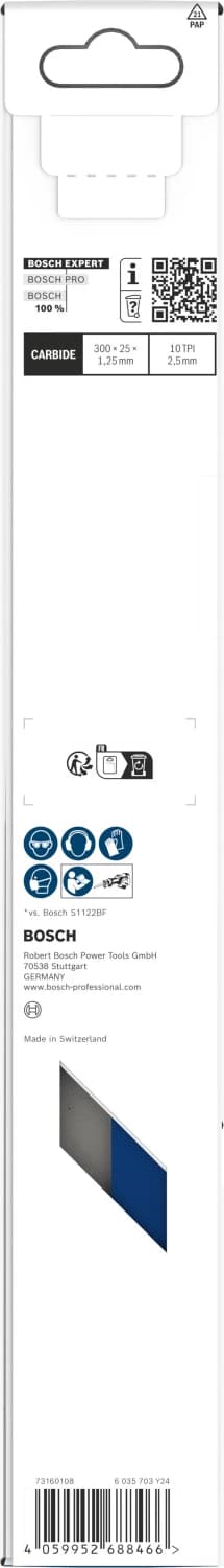 Bosch EXPERT S1255HHC Medium-Thick Tough Reciprozaagblad - 250mm - Metaal thumbnail 3