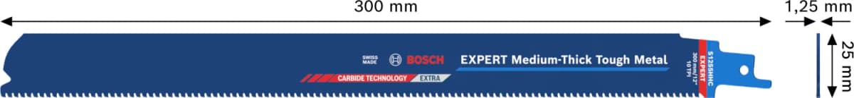 Bosch EXPERT S1255HHC Medium-Thick Tough Reciprozaagblad - 250mm - Metaal thumbnail 4