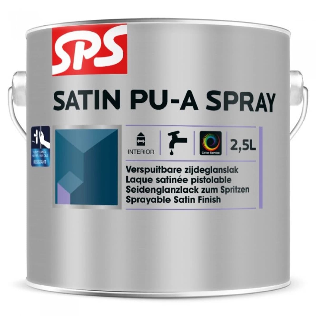 SPS Satin Pu-A Lak Spray - RAL 9010 - 2,5L