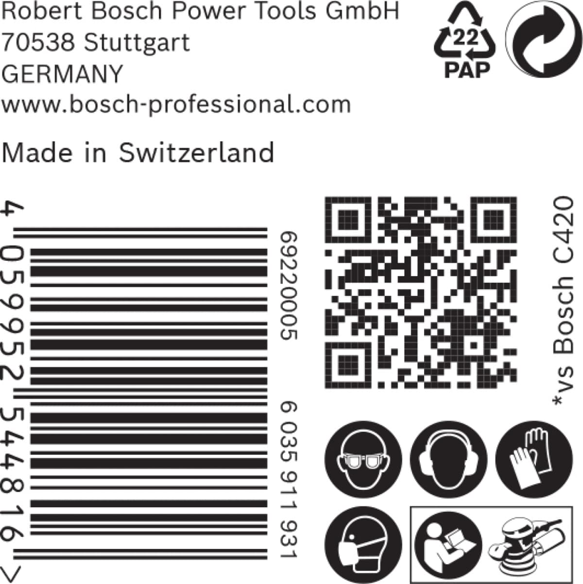 Bosch 2608901143 EXPERT Schuurvel C470 Best For Wood And Paint - 150mm - K240 - Multiperforatie (50st) thumbnail 3