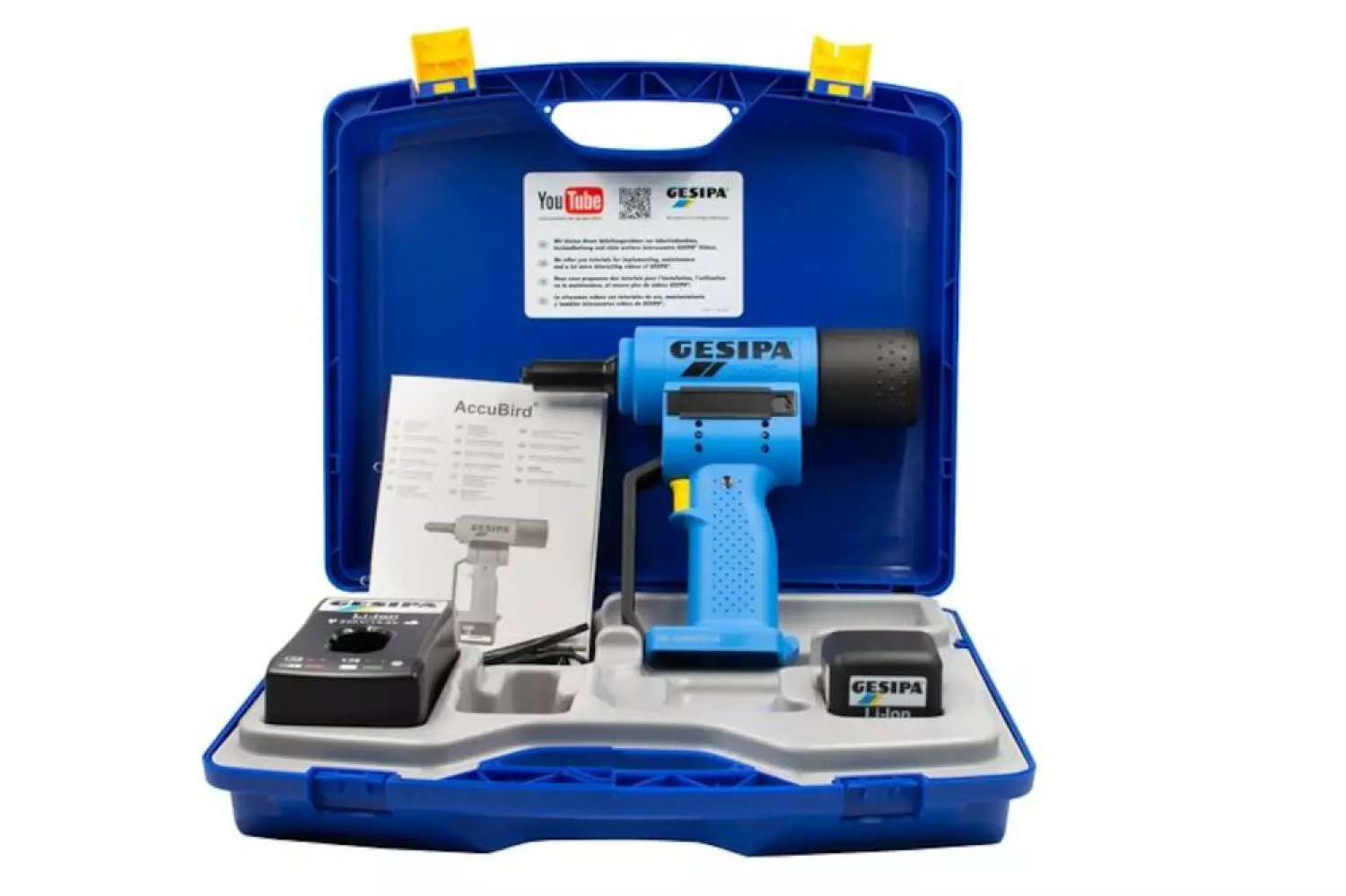 Gesipa 1457235 14.4V Li-Ion Accu AccuBird Popnageltang Set (2x 1.3Ah Accu) In Koffer thumbnail 2