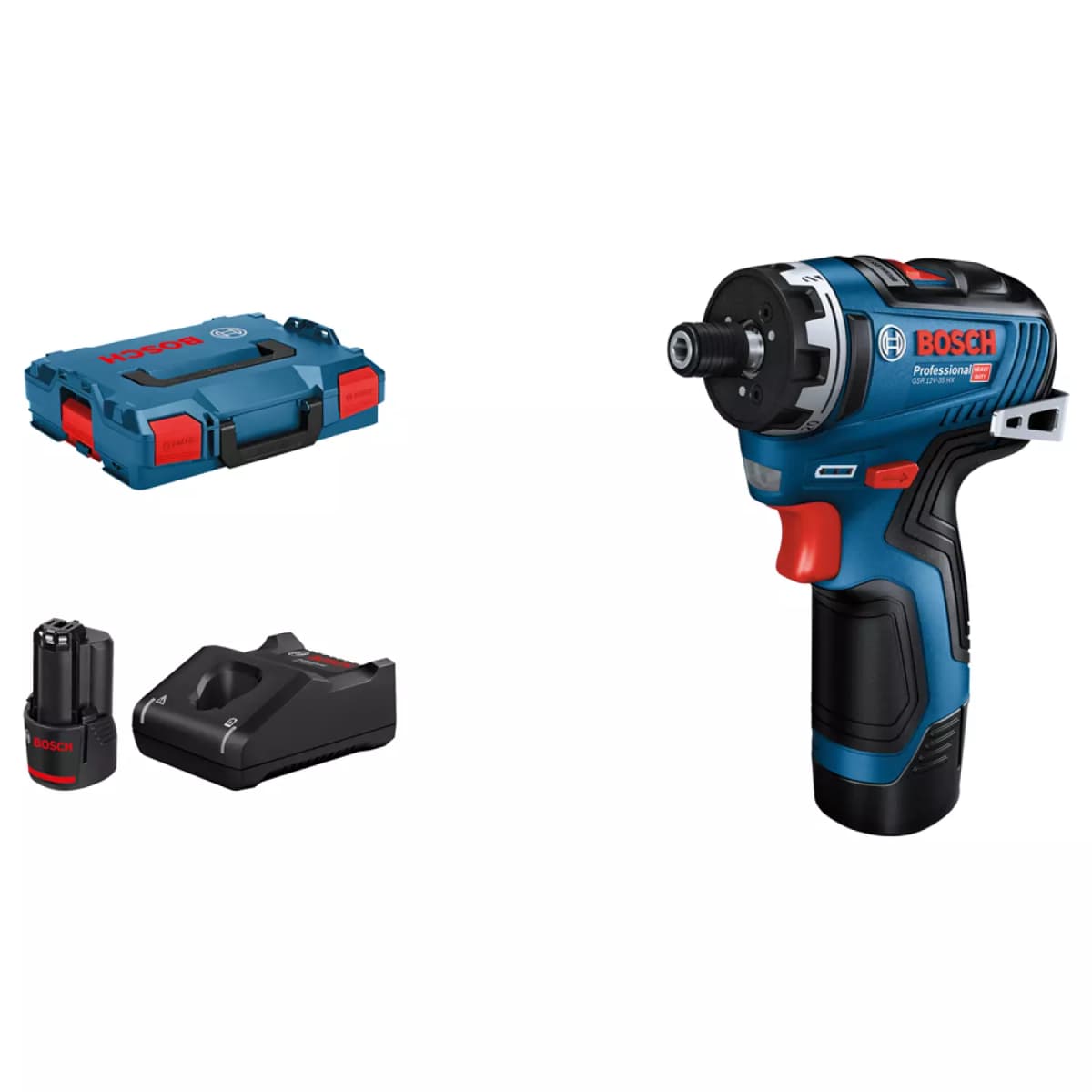 Bosch GSR 12V-35 HX Solo 12V Li-Ion Accu Boor-/schroefmachine Set (2x 3.0Ah Accu) In L-Boxx - Koolborstelloos