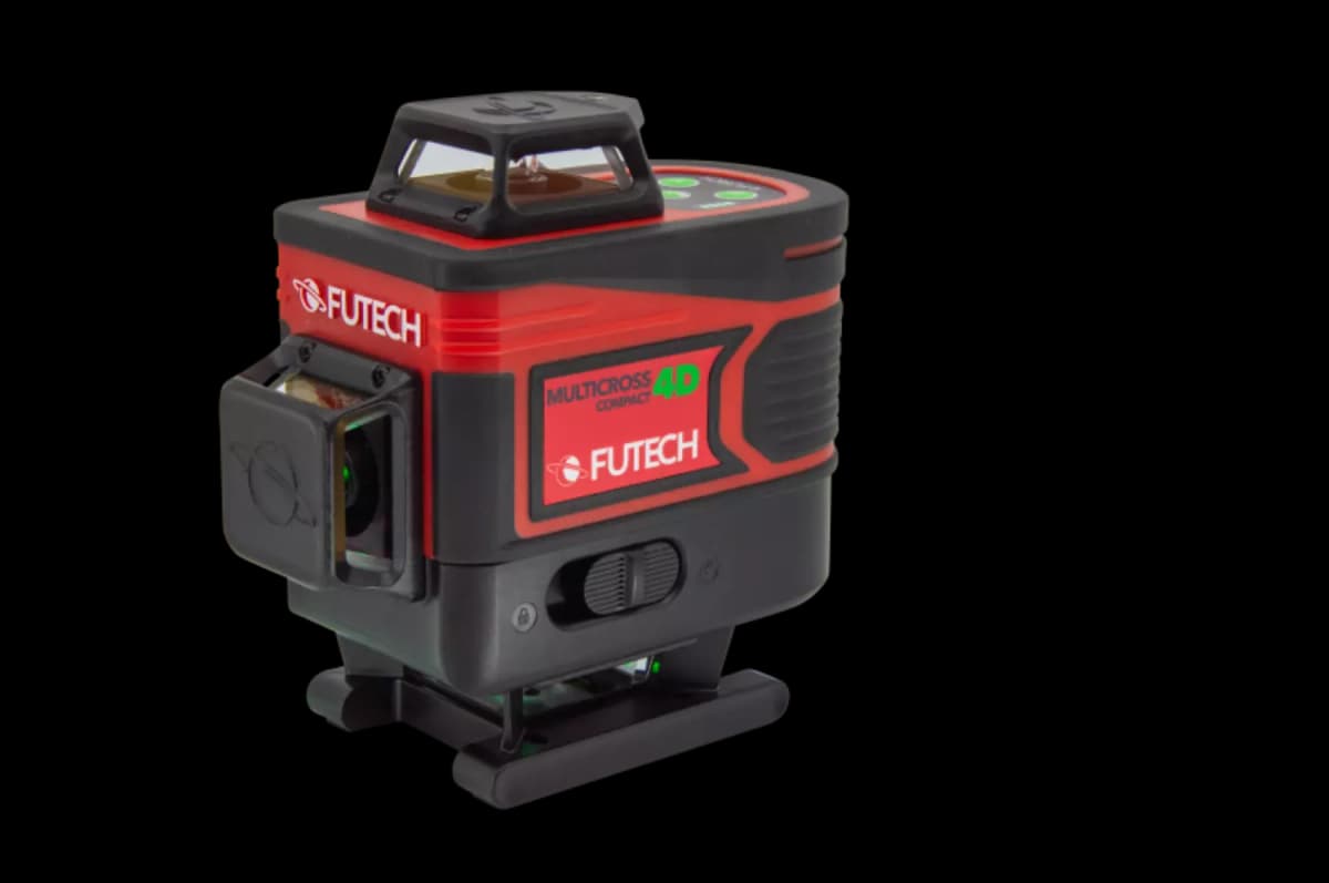 FUTECH MC4D Multicross 4D Compact Kruislijnlaser Set Incl. Statief In Koffer - Groen - 150m - 3 Lijnen thumbnail 4