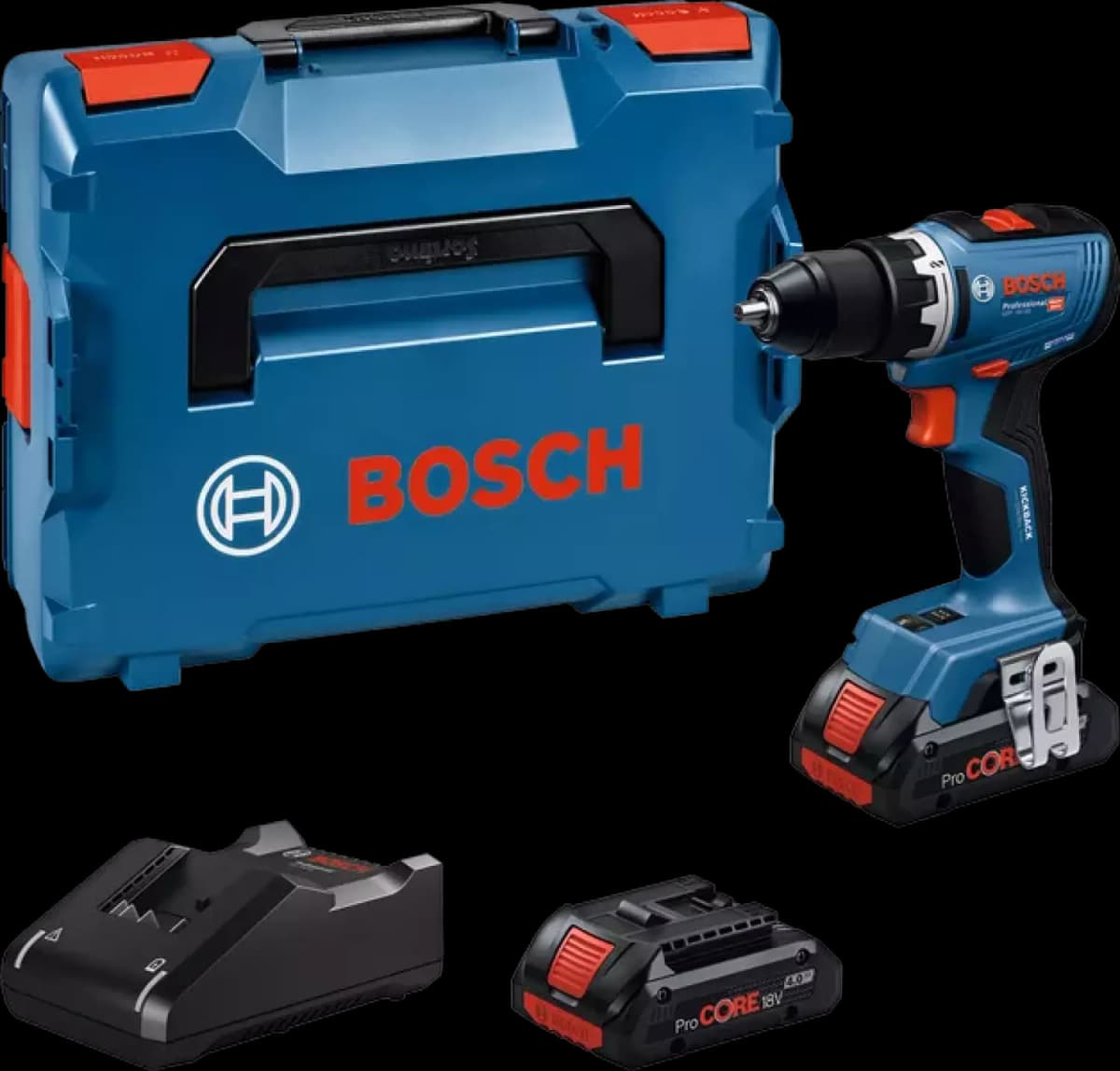 Bosch GSR 18V-65 18V Li-Ion Accu Boor-/schroefmachine Set (2x 4.0Ah Accu) In L-Boxx