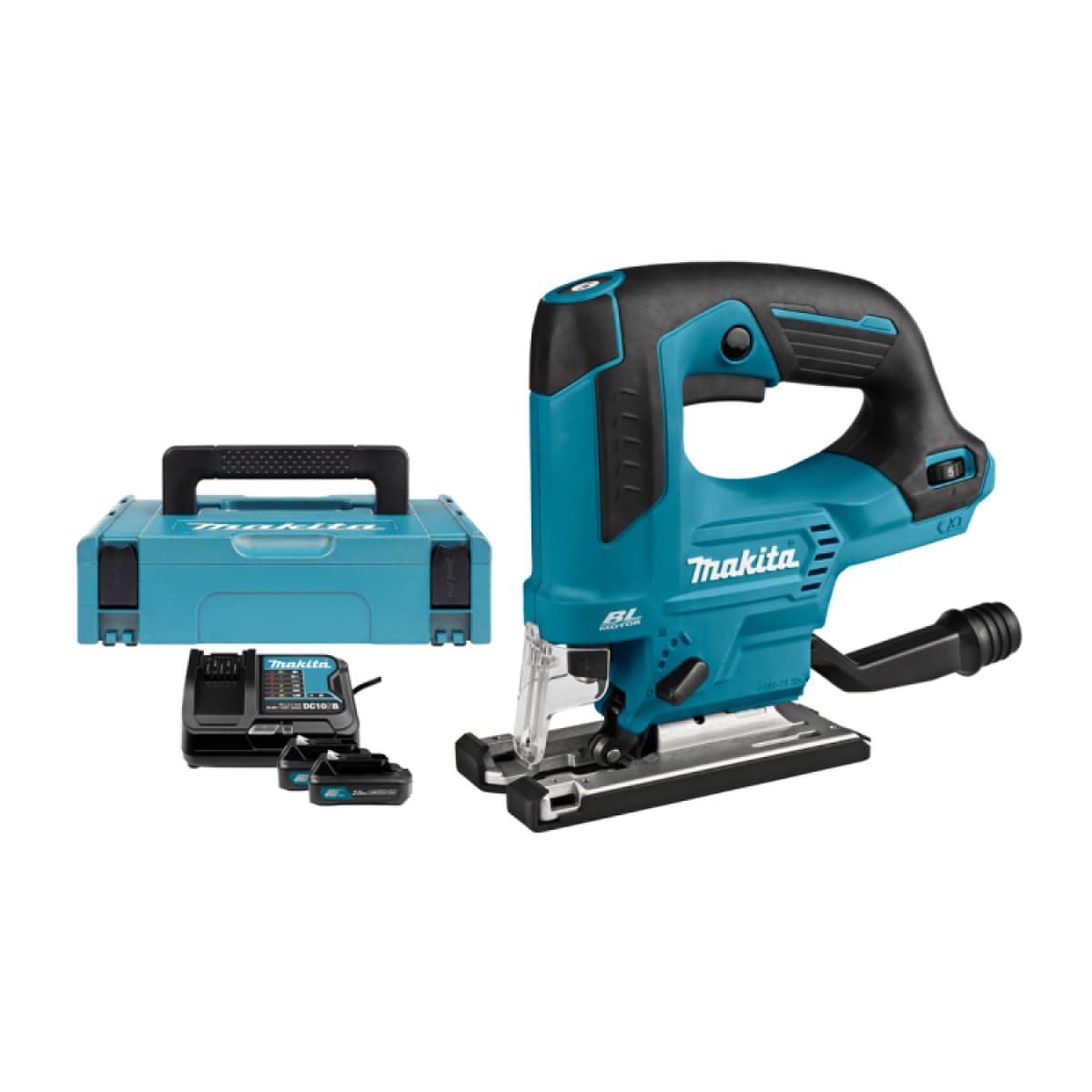 Makita JV103DSAJ 10.8V Li-Ion Accu Decoupeerzaag Set (1x 2.0Ah Accu) In Mbox - D-greep - Variabel - Koolborstelloos