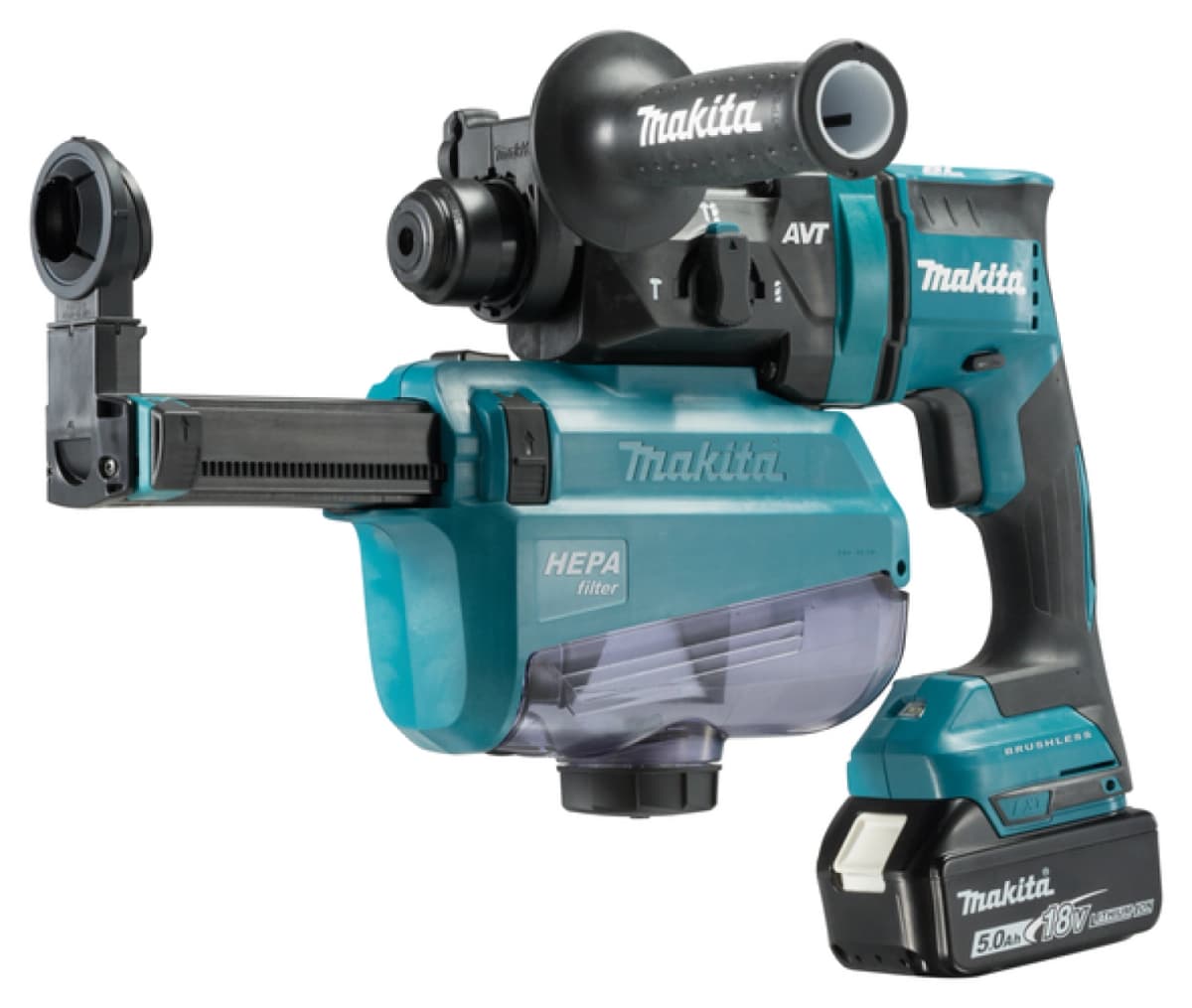 Makita DHR182RTWJ 18V Li-Ion Accu SDS-plus Combihamer Set (2x 5,0Ah Accu) In Mbox - 1,7J - Koolborstelloos thumbnail 2