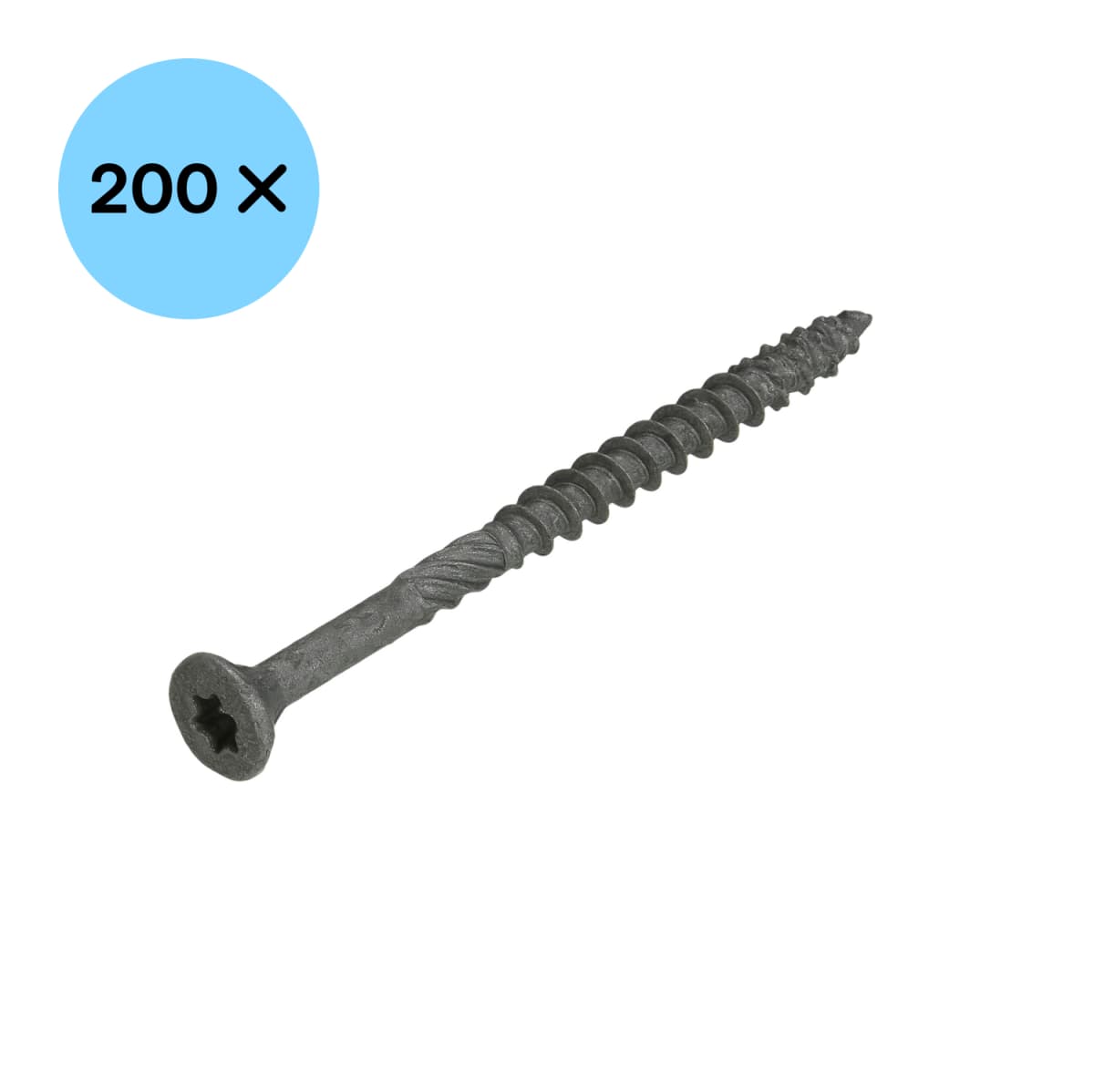 DynaPlus 0281.08.42401 Unischroef - TX25 - 5.0 X 80/42mm - Platkop - Deeldraad - Gecoat (200st) thumbnail 2