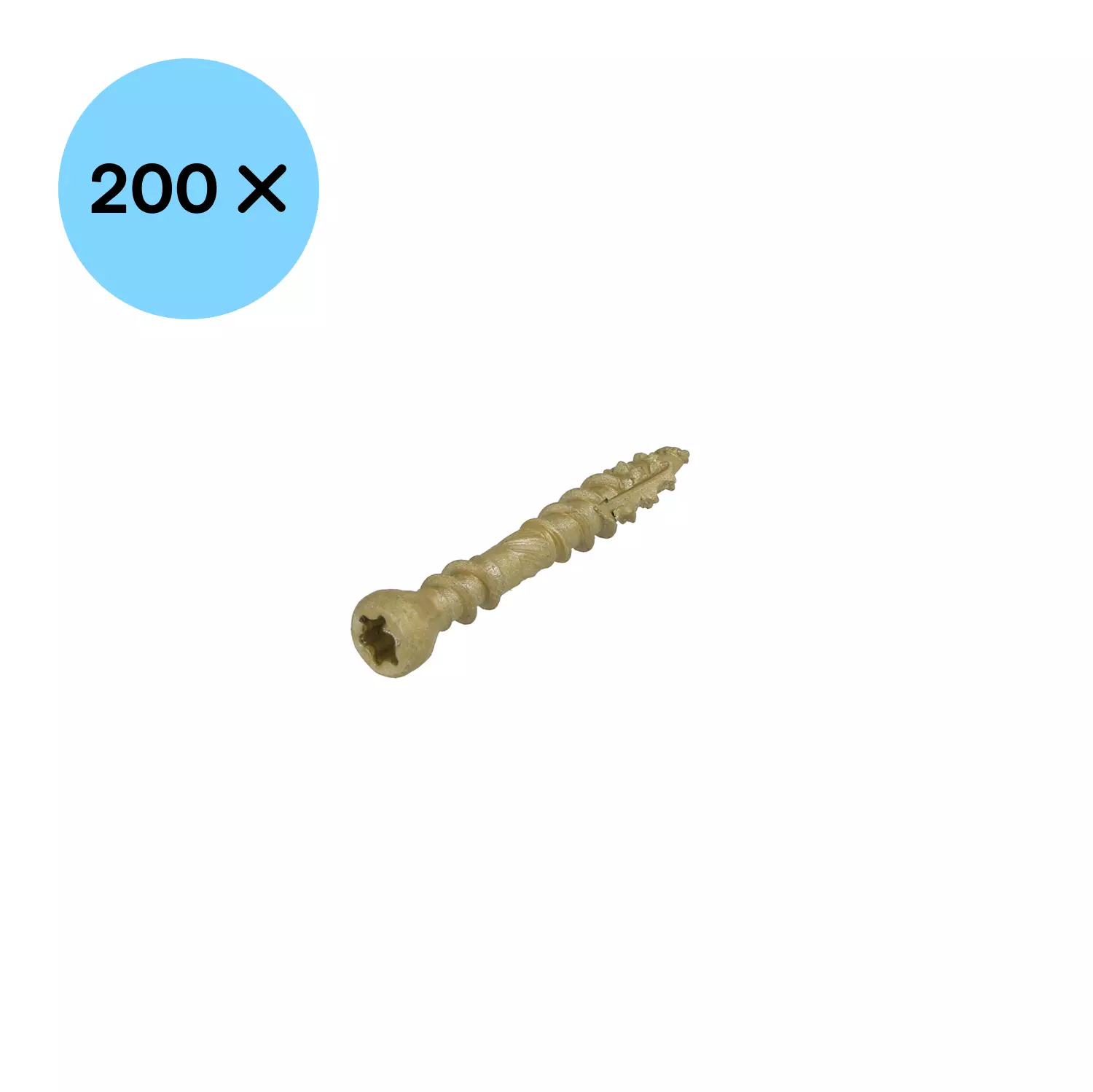 DynaPlus 0283.08.41601 Vlonderschroef - TX20 - 5.0 X 40/18mm - 60 Graden Platkop - Deeldraad - Verzinkt (200st) thumbnail 2