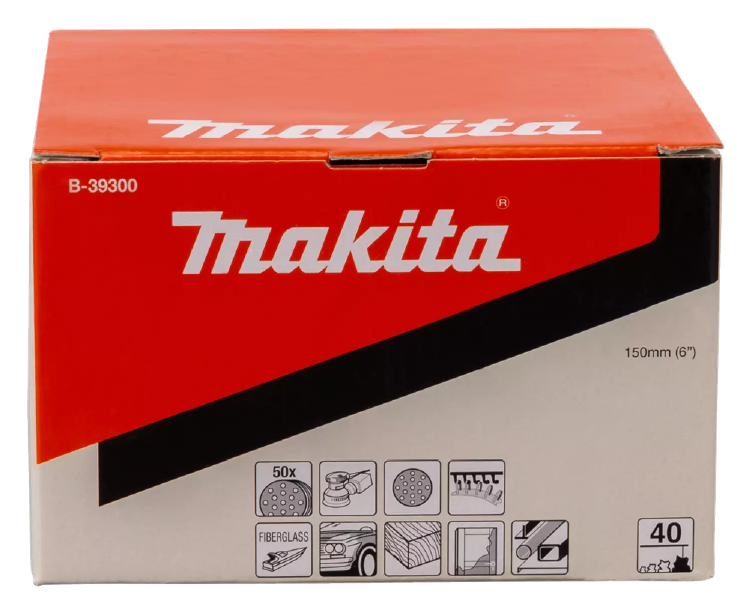 Makita B-39300 Schuurschijf - Velcro - K40 - 150mm (50st) thumbnail 2
