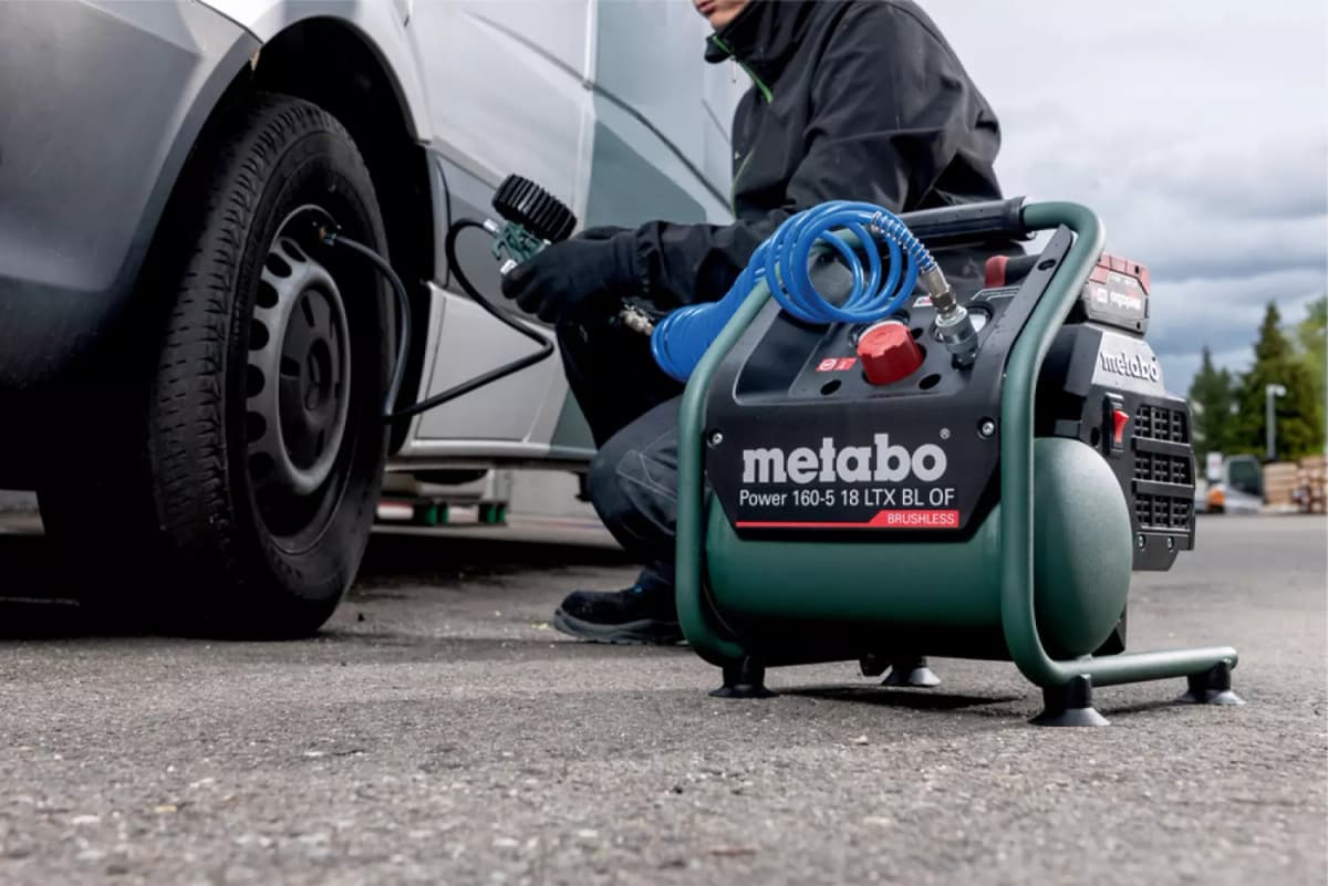 Metabo Power 160-5 18 LTX BL OF 18V Li-Ion Accu Compressor Body - 8 Bar - 120L/min - Koolborstelloos thumbnail 3