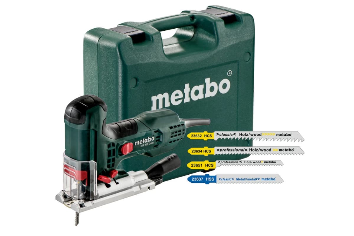 Metabo STE 100 QUICK SET Decoupeerzaag Incl. 20 Decoupeerzaagbladen In Koffer - 710W - T-greep - Variabel