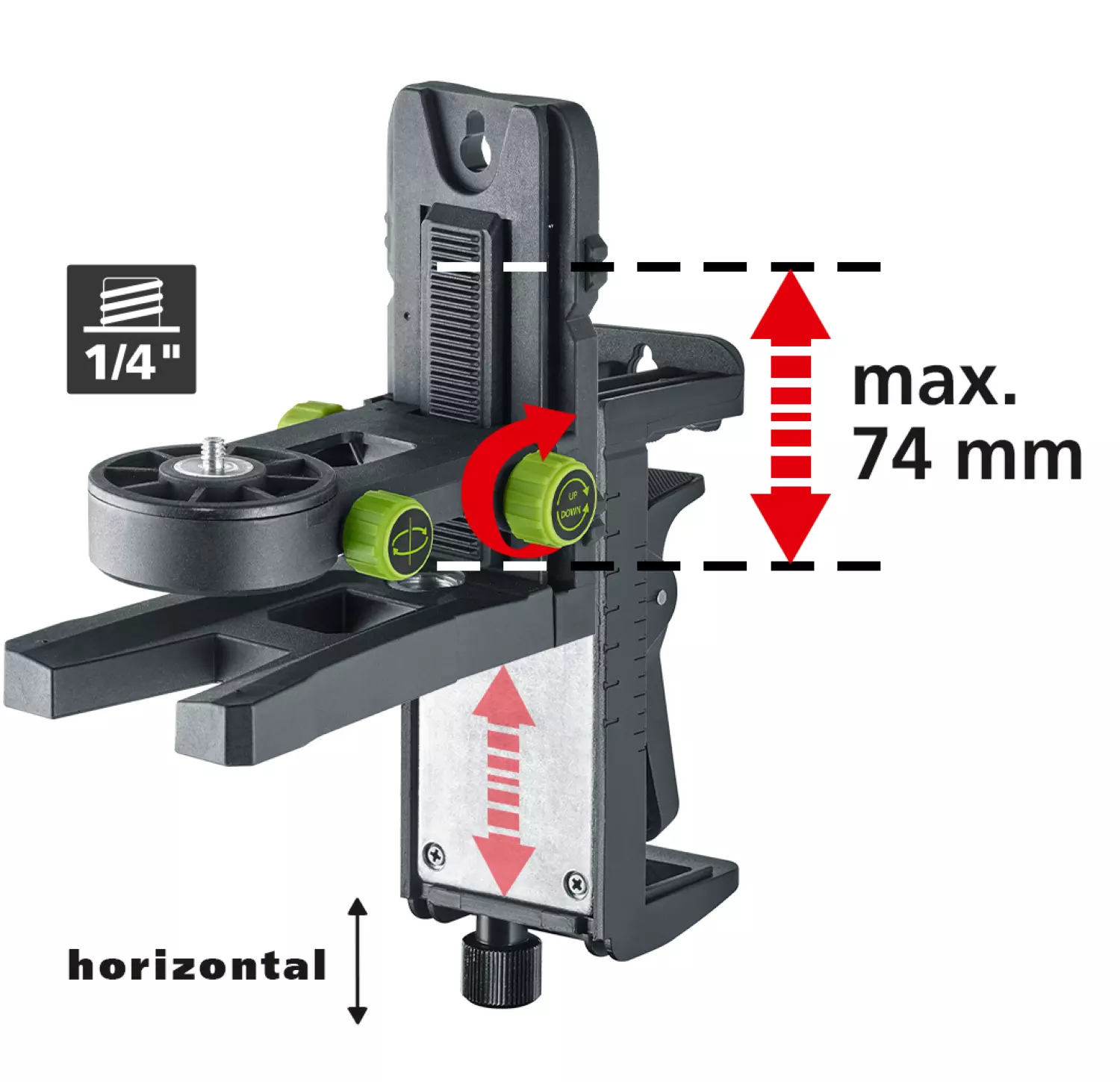 Laserliner CrossGrip Plus Klem- En Wandhouder - Magnetisch - 1/4" thumbnail 3