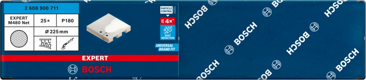Bosch 2608900711 EXPERT M480 Schuurnet Best For Wood And Paint - 225mm, K180, 25st thumbnail 2