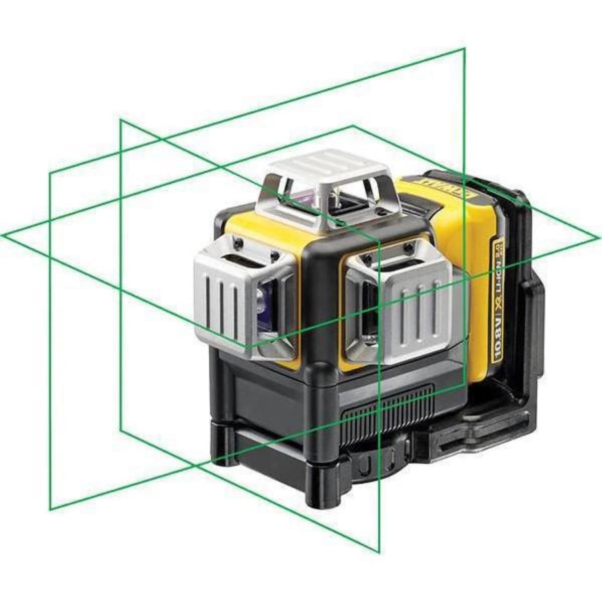 DeWALT DCE089D1GTRI 10.8V Li-Ion Accu Kruislijnlaser In Koffer (1x 2,0Ah Accu) + Statief - 30m thumbnail 3