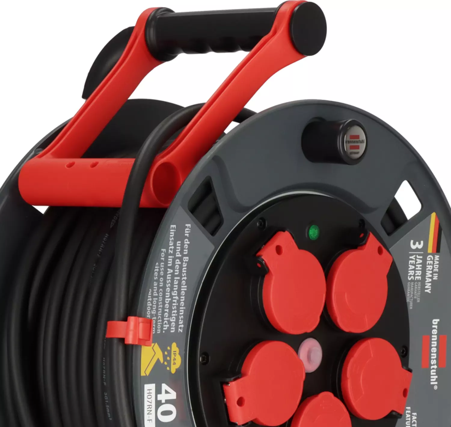 Brennenstuhl Professional KU 4100 Kabelhaspel 5-voudig 300 H07RN-F 3G1,5 - IP44 - 40m thumbnail 4