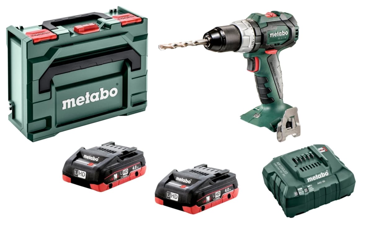 Metabo SB 18 LT BL 18V LiHD Accu Klopboor- /schroefmachine Set (2x 4.0Ah Accu) In MetaBOX - Koolborstelloos