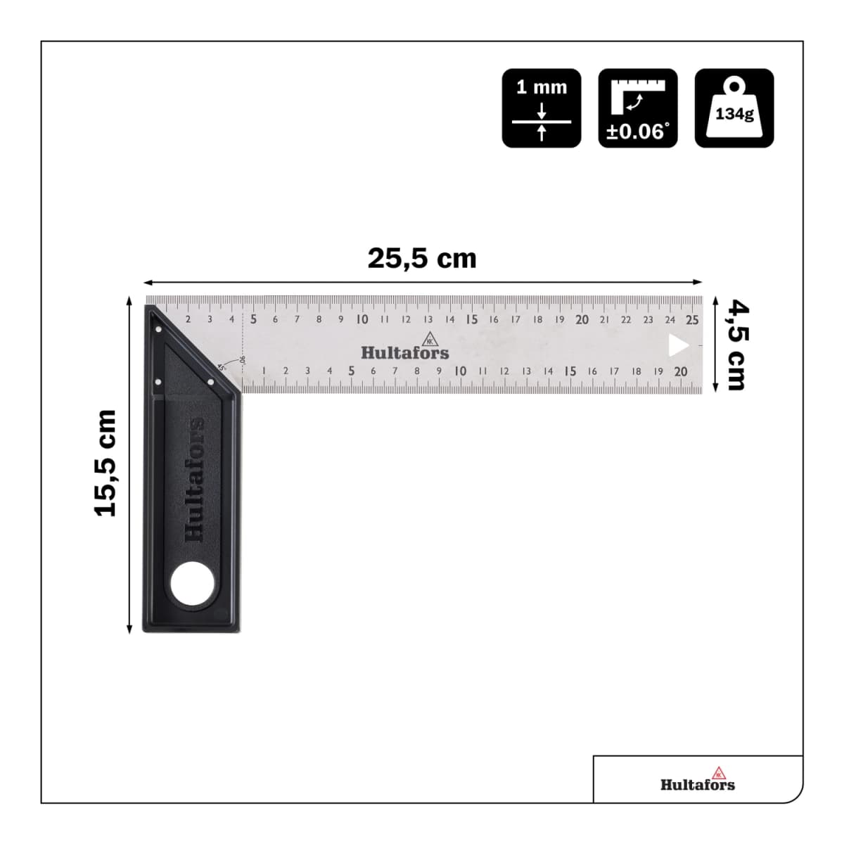 Hultafors S25L Lichtgewicht Winkelhaak - 250mm thumbnail 4
