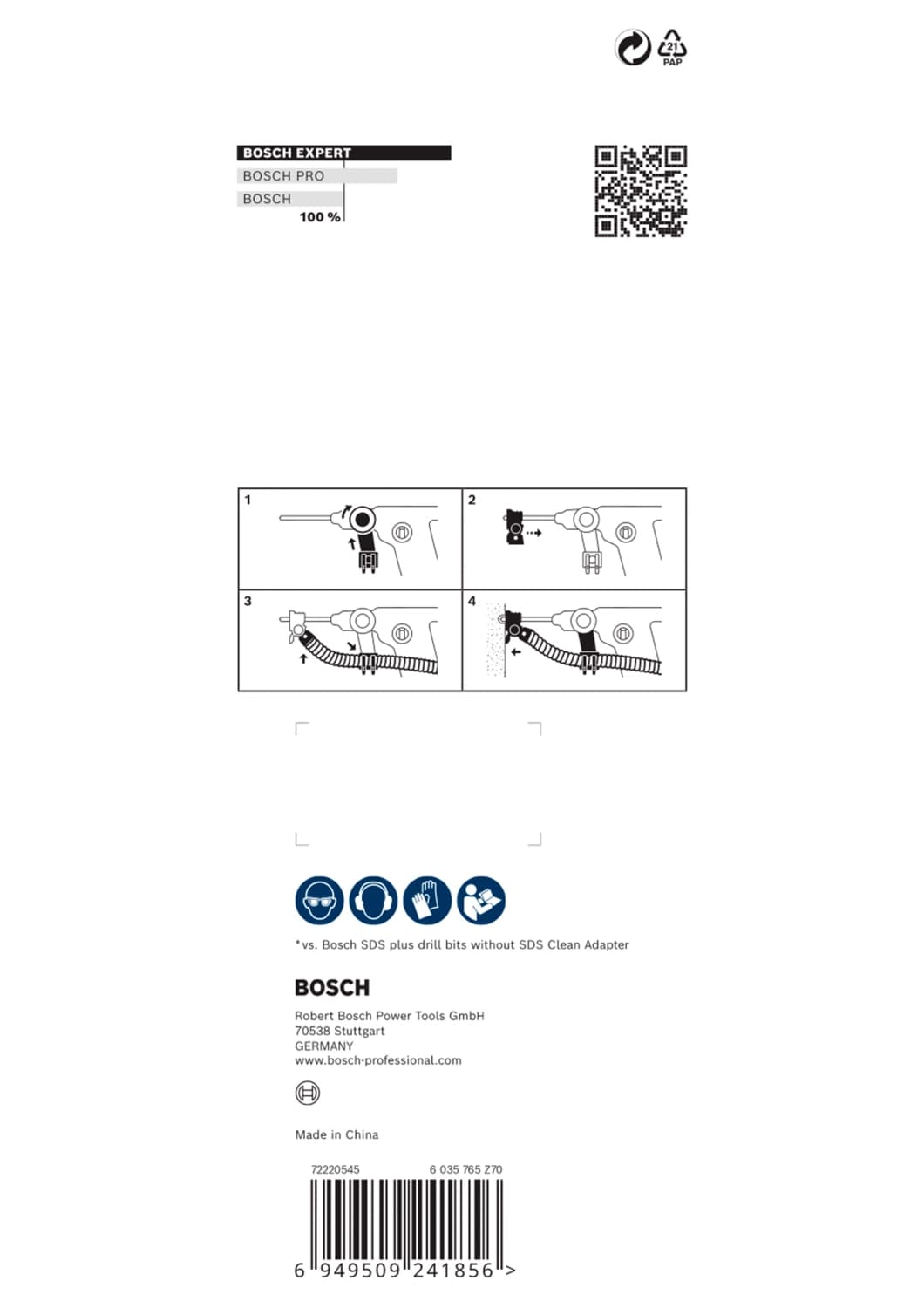 Bosch 2608901480 EXPERT SDS Clean-adapter Voor Boormachine thumbnail 3